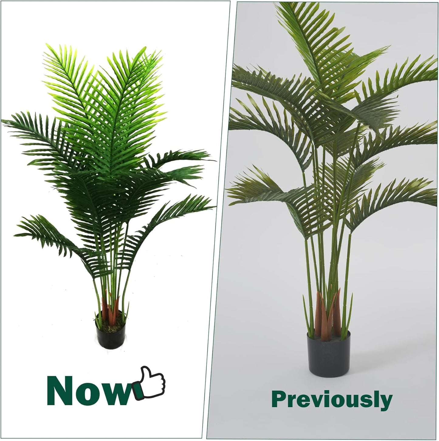 5FT Artificial Palm Tree with Planter Pot, Faux Floor Plants for Living Room Decor, Decoration for Artificial Plant Indoor, Indoor and Outdoor Fake Plants for Home Bedroom Kitchen Decor