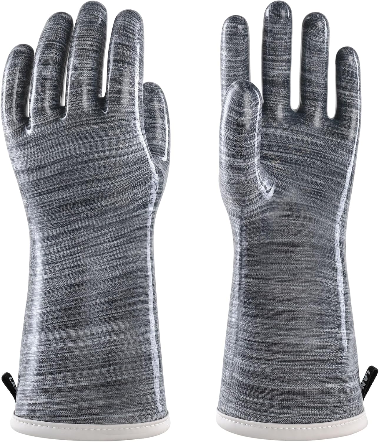 wahoo Liquid Silicone Smoker Oven Gloves, Food-Contact Grade, Heat Resistant Gloves for Cooking, Grilling, Baking, Black, XXL/11