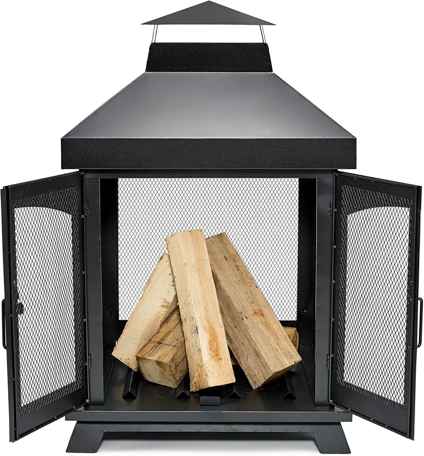 Endless Summer 45" Wood Burning Steel Outdoor Fireplace