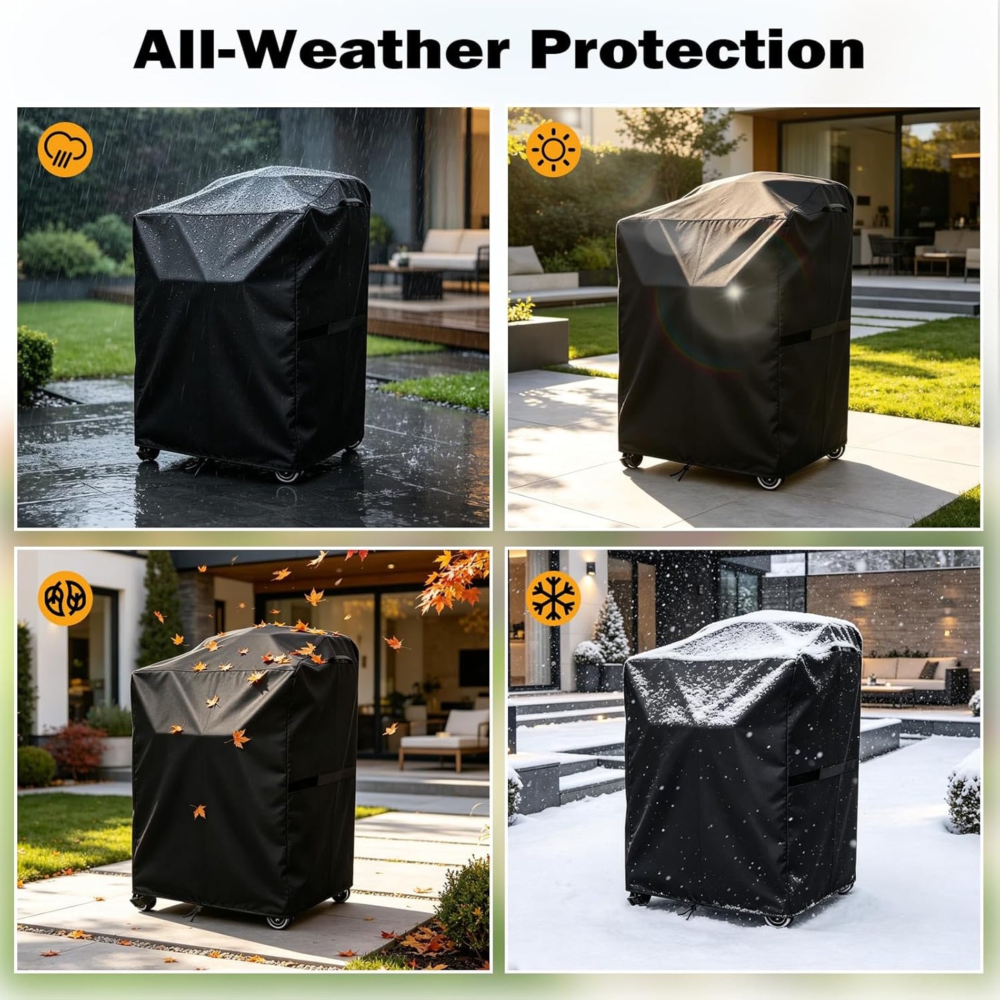 BBQ Grill Cover Fits for Recteq RT-B380 & RT-B380X Bullseye Wood Pellet Grill, Heavy Duty Grill Cover for Outdoor Grill, 40" L x 23" W x 34" H Grill Accessories for Outdoor Grill