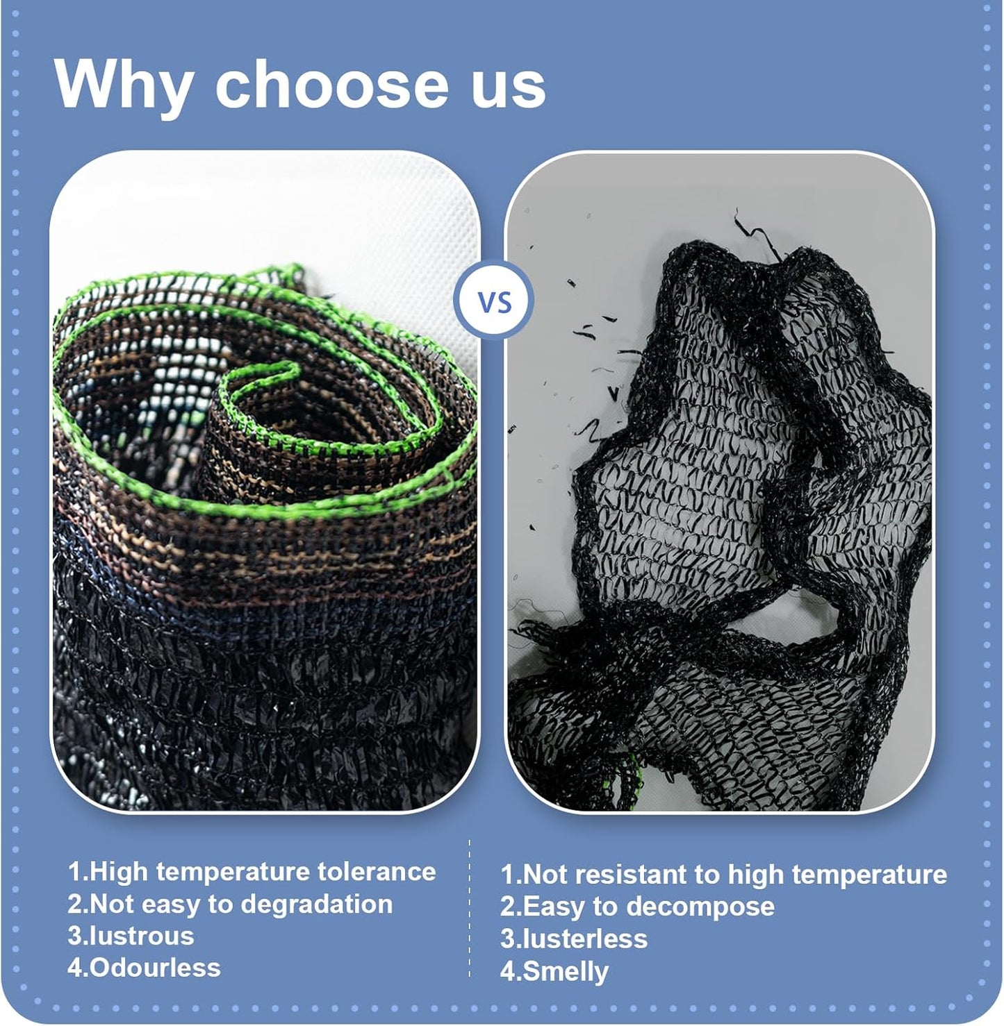 LOVE STORY 8x20FT 55% Black Shade Cloth Sun Shade Net UV Resistant Mesh Tarp Plant Cover Sunblock Net for Garden,Greenhouse,Vegetables,Flowers