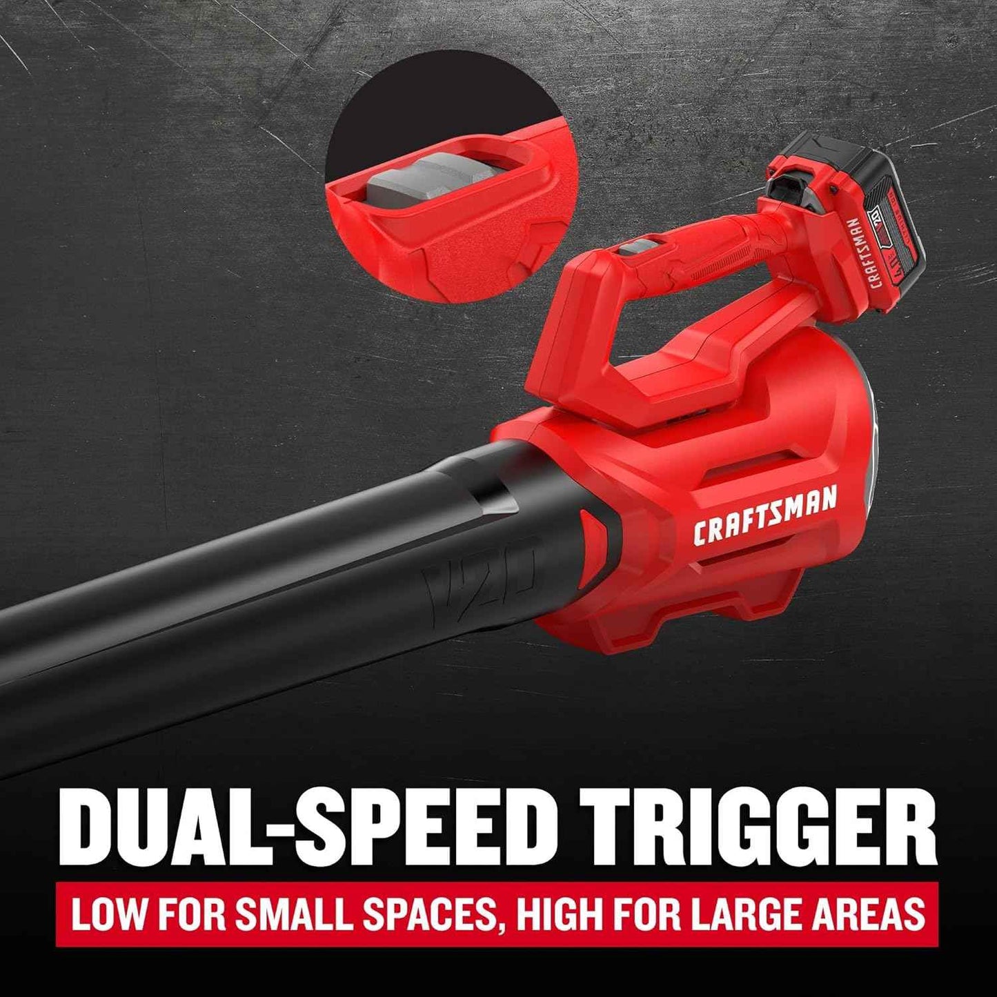 CRAFTSMAN V20 Cordless Axial Leaf Blower Kit with 4.0 Ah Battery and Charger (CMCBL700M1) (Renewed)