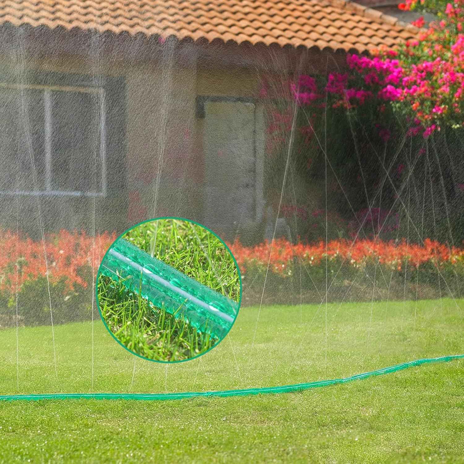 Sprinkler Soaker Hose 30 ft for Garden, Watering Hose with Holes, High-Efficiency Sprinklers Drip System for Lawn and Garden