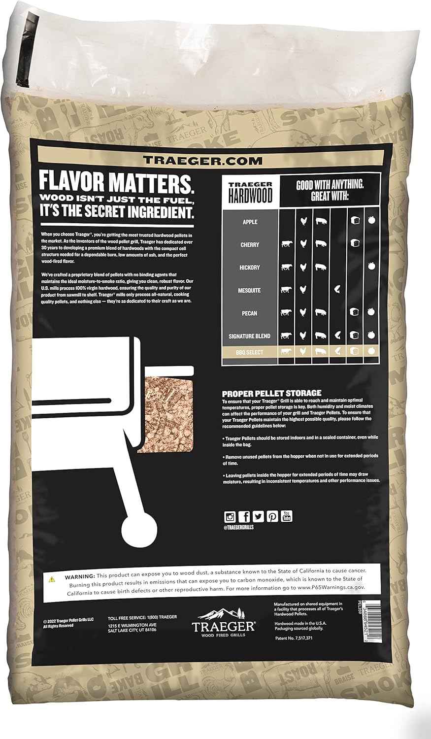 Traeger Grills BBQ Select 100% All-Natural Wood Pellets for Smokers and Pellet Grills, BBQ, Bake, Roast, and Grill, 30 lb. Bag