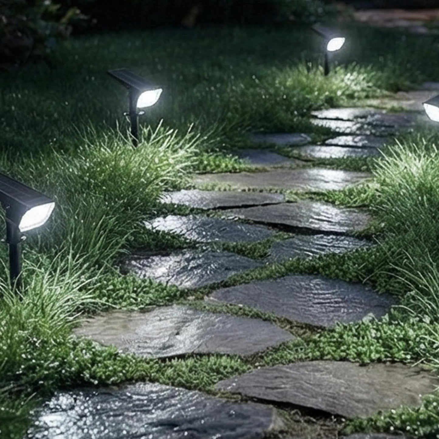Ensenior Solar Spotlights Outdoor, 56 LEDs Brightness Adjustable 6500K LED Solar Garden Lights, Halloween Christmas Landscape Lighting for Flag/Yard/Pathway, IP65 Waterproof - 4 Pack