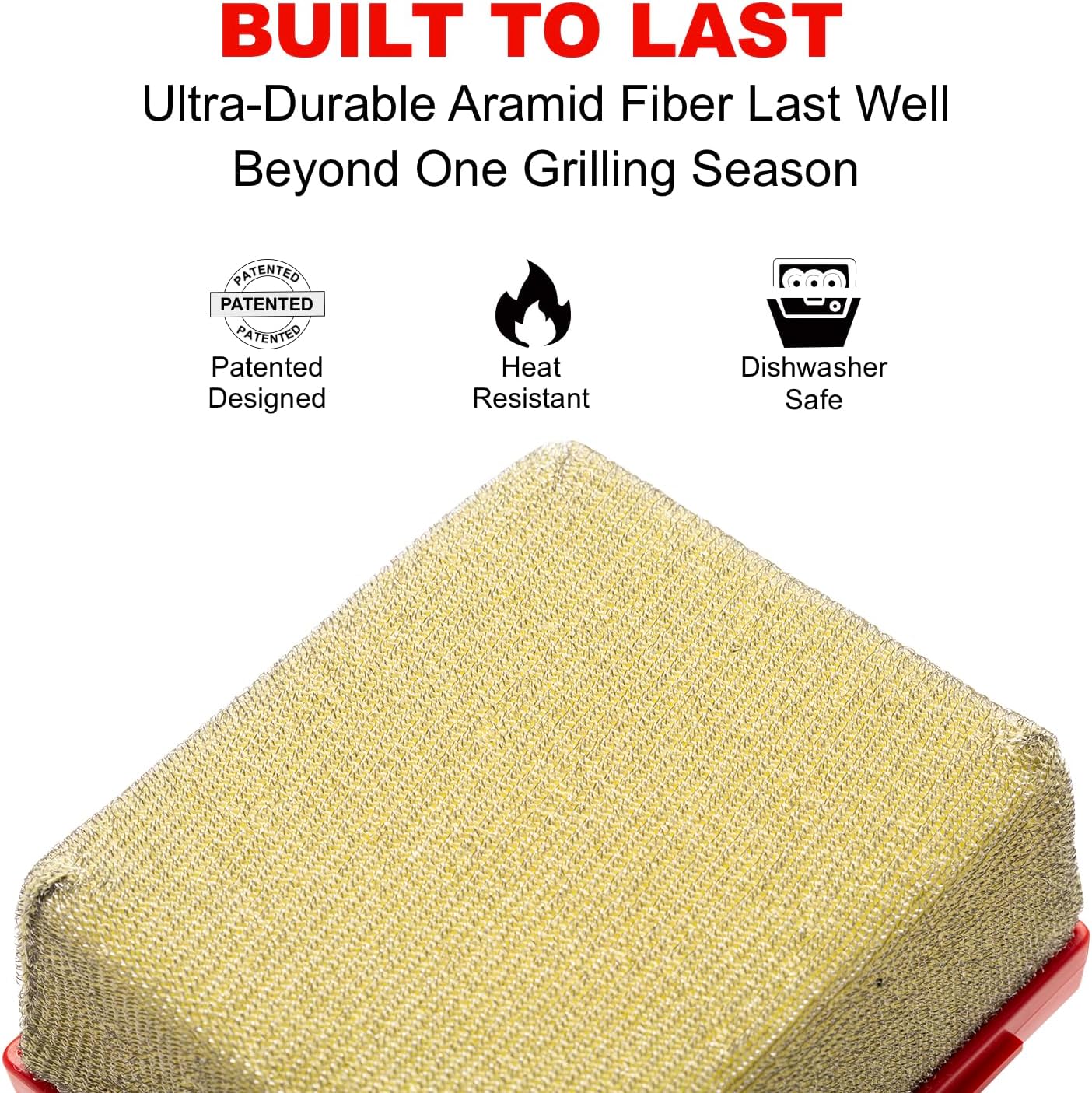 Replacement Brush Head for Steam Cleaning Grill Brush – Bristle-Free Durable Mesh Scrubbing Pad, Tear-Resistant Design, Compatible with EEFINITE BBQ Grill Cleaner