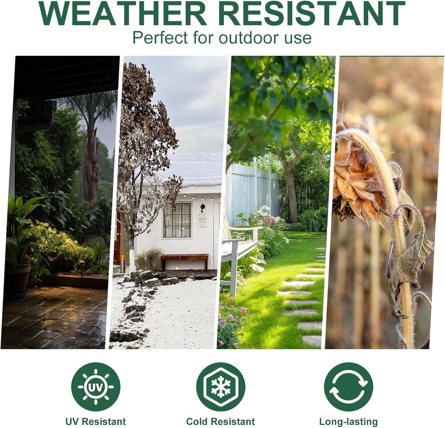 Green Zip Ties 4", 1000 Pack, Cable Ties UV Resistant, Wire Ties 18 lbs Tensile Strength for Garden, Plants, Fence, Holiday Lights, Yakobela