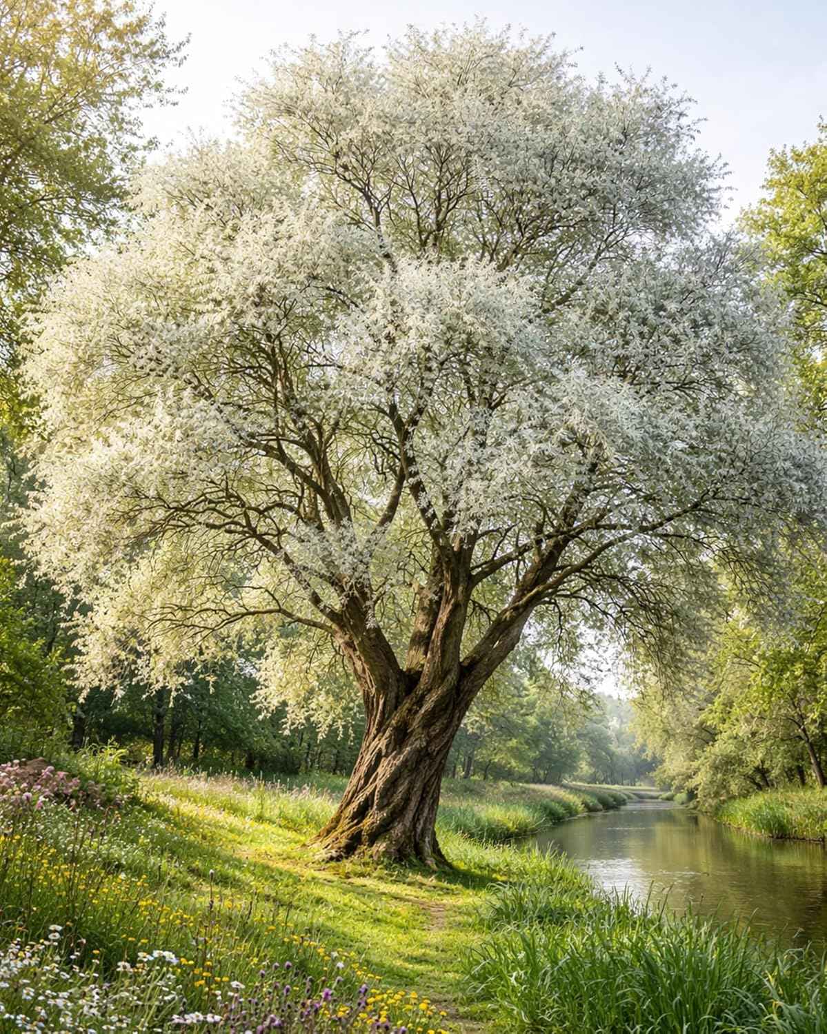 2 White Willow Trees - Rare and Unique Live Tree Plants - White Leaves - Fresh Cuttings to Grow