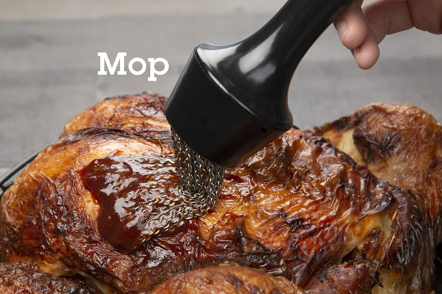 Camerons 3-in-1 Barbecue Injector Basting Mop - Baster Set Includes BBQ Chain Basting Brush & Meat Syringe to Baste, Marinate & Inject Food w Flavor - Indoor Outdoor Use - Grilling Cookout Essential