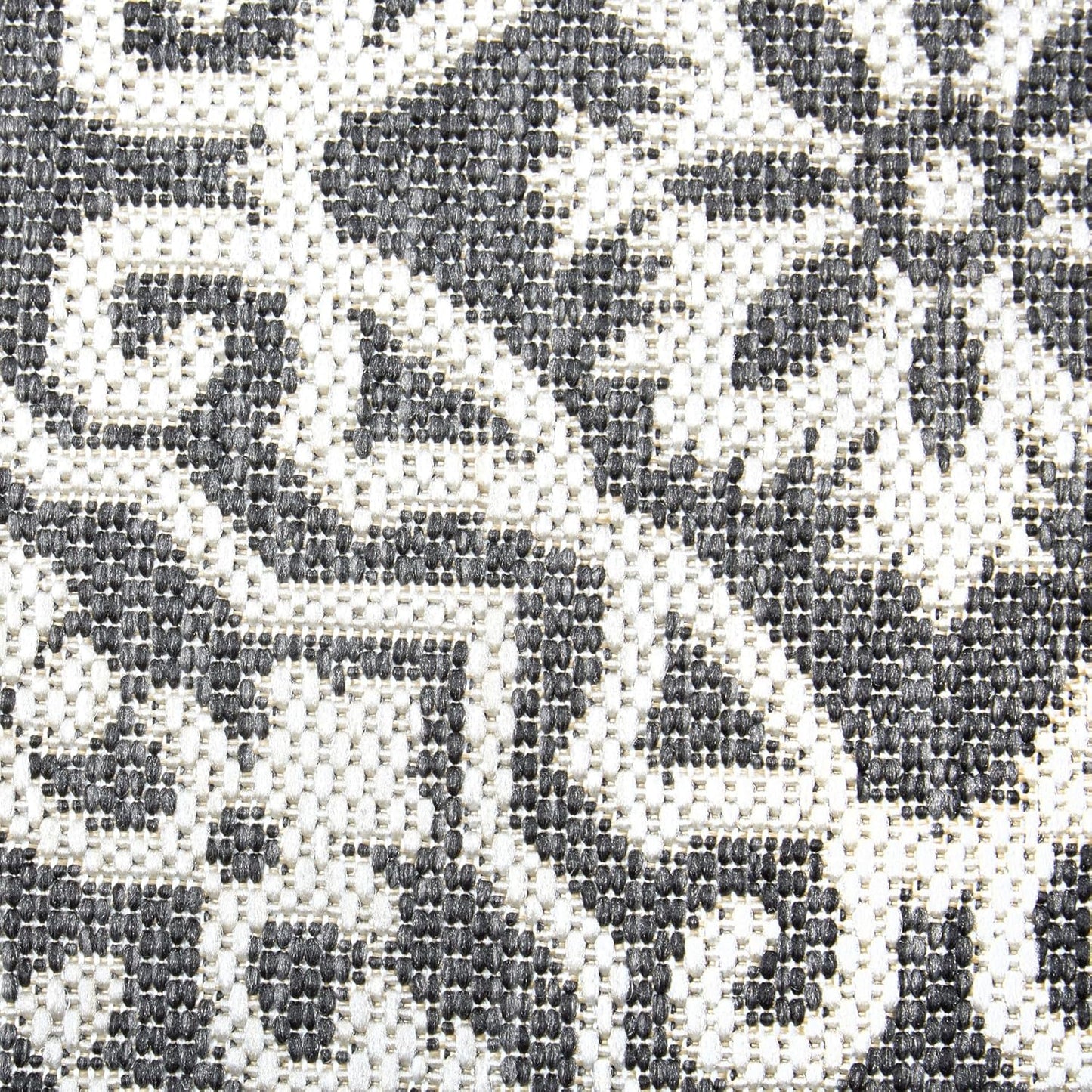 Nicole Miller New York Patio Country Julia Transitional Geometric Indoor/Outdoor Area Rug, Black/Grey, 3'11"x5'2"