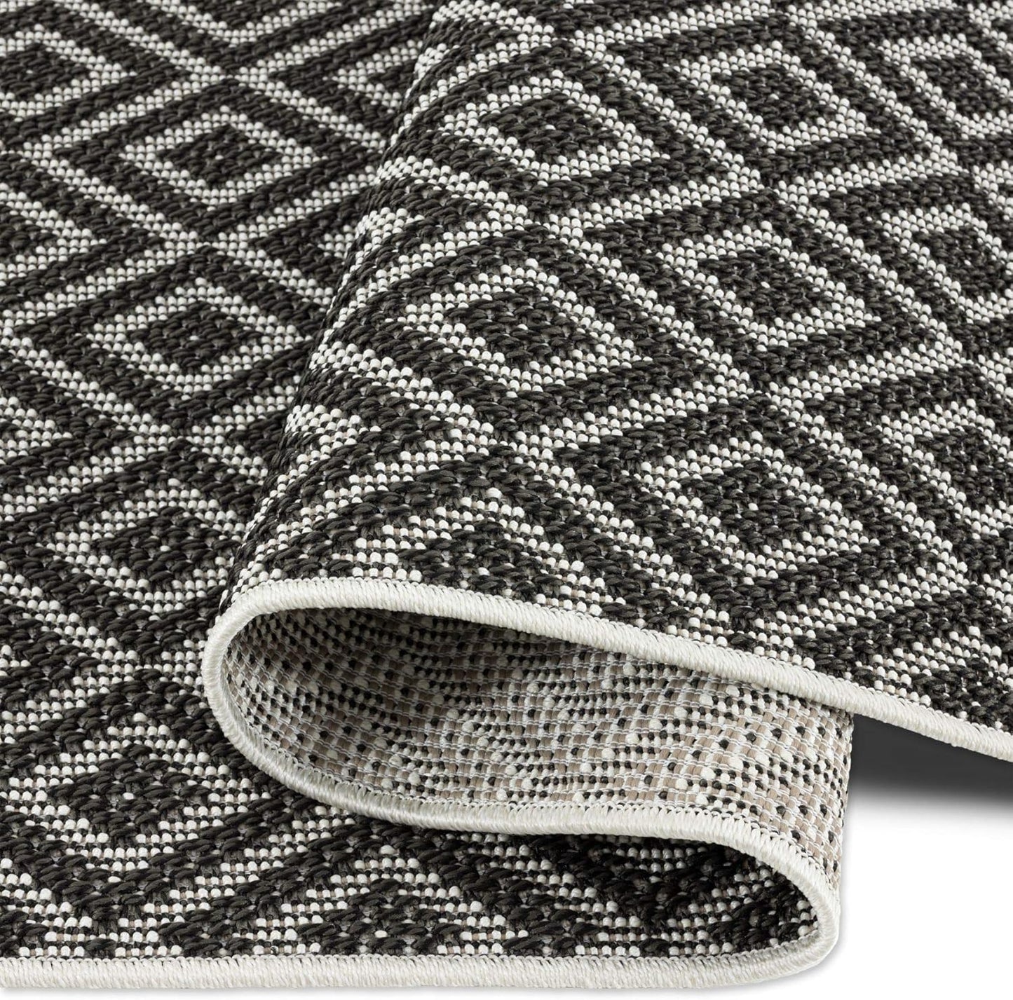 Home Dynamix Tripoli Lydia Modern Indoor/Outdoor Area Rug, Charcoal/Cream, 3'7"x5'2" Rectangle