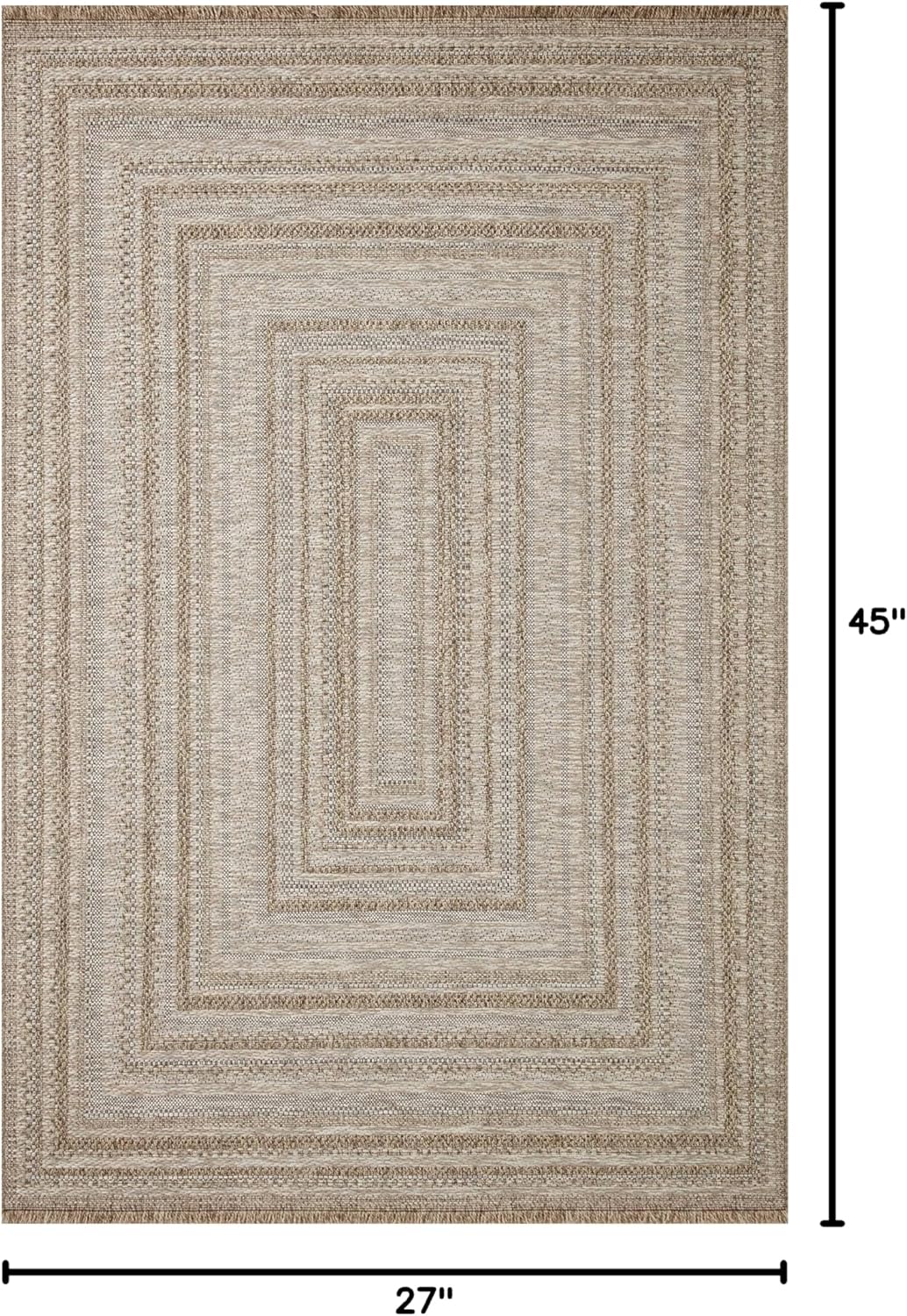 Loloi Dawn Collection Indoor/Outdoor DAW-01 Natural 2'-3" x 3'-9" Accent Rug