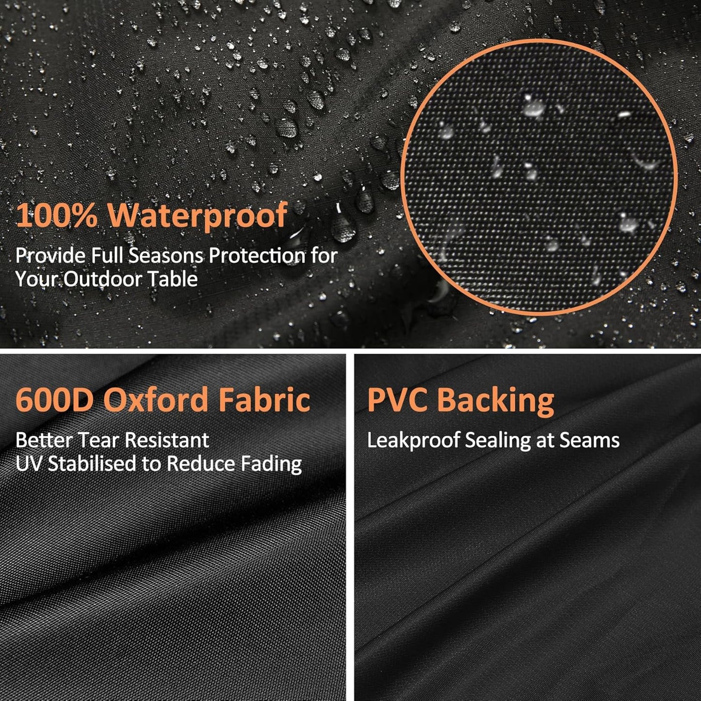 Griddle Cover for Members Mark Pro Series 5 Burner Outdoor Flat Top Gas Griddle, 600D Waterproof Heavy Duty Members Mark Griddle 5 Burner Cover, Includes Support Pole, Outdoor BBQ Accessory