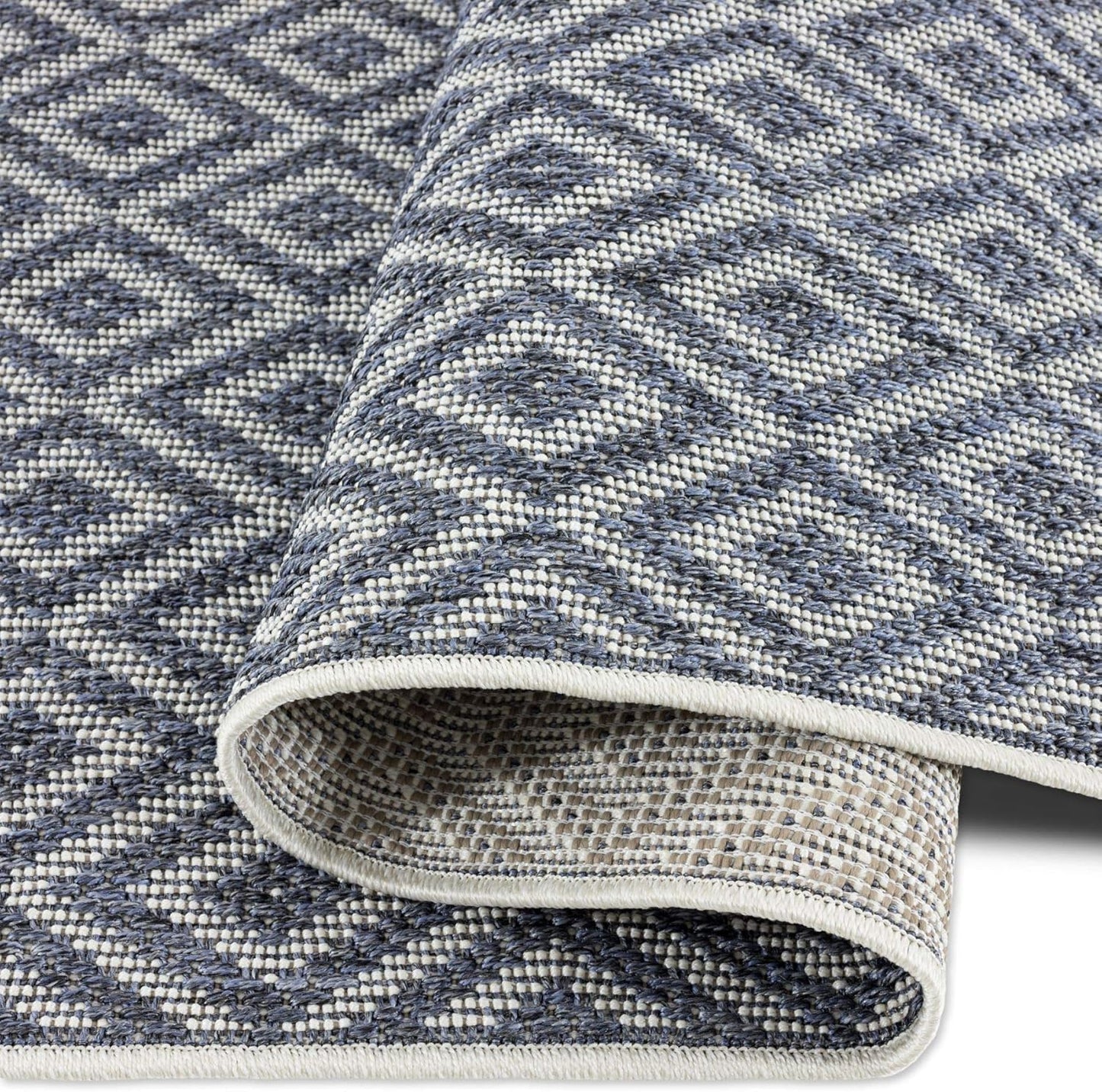 Home Dynamix Tripoli Lydia Indoor/Outdoor Area Rug 5'3"x7'3", Modern Navy Blue