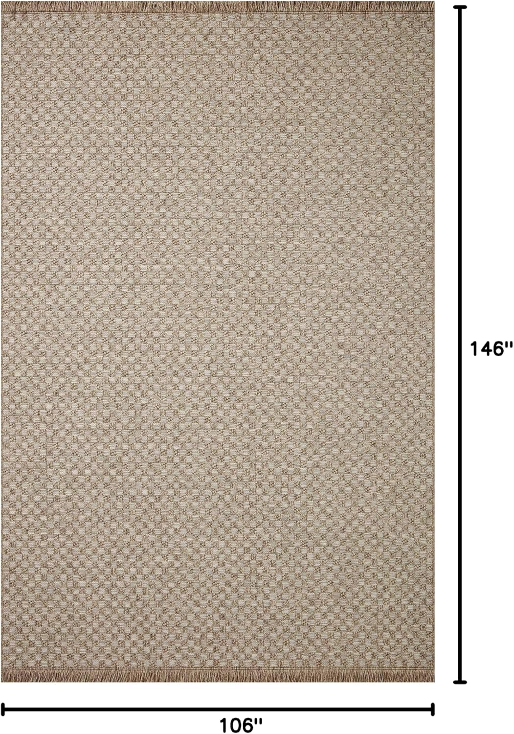 Loloi Dawn Collection Indoor/Outdoor DAW-02 Tan 8'-10" x 12'-2" Area Rug