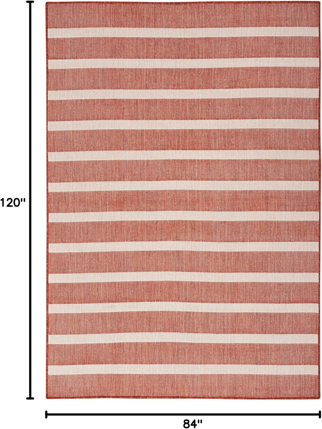 Nourison Home Positano 7' x 10' Fabric Terracotta Area Rug