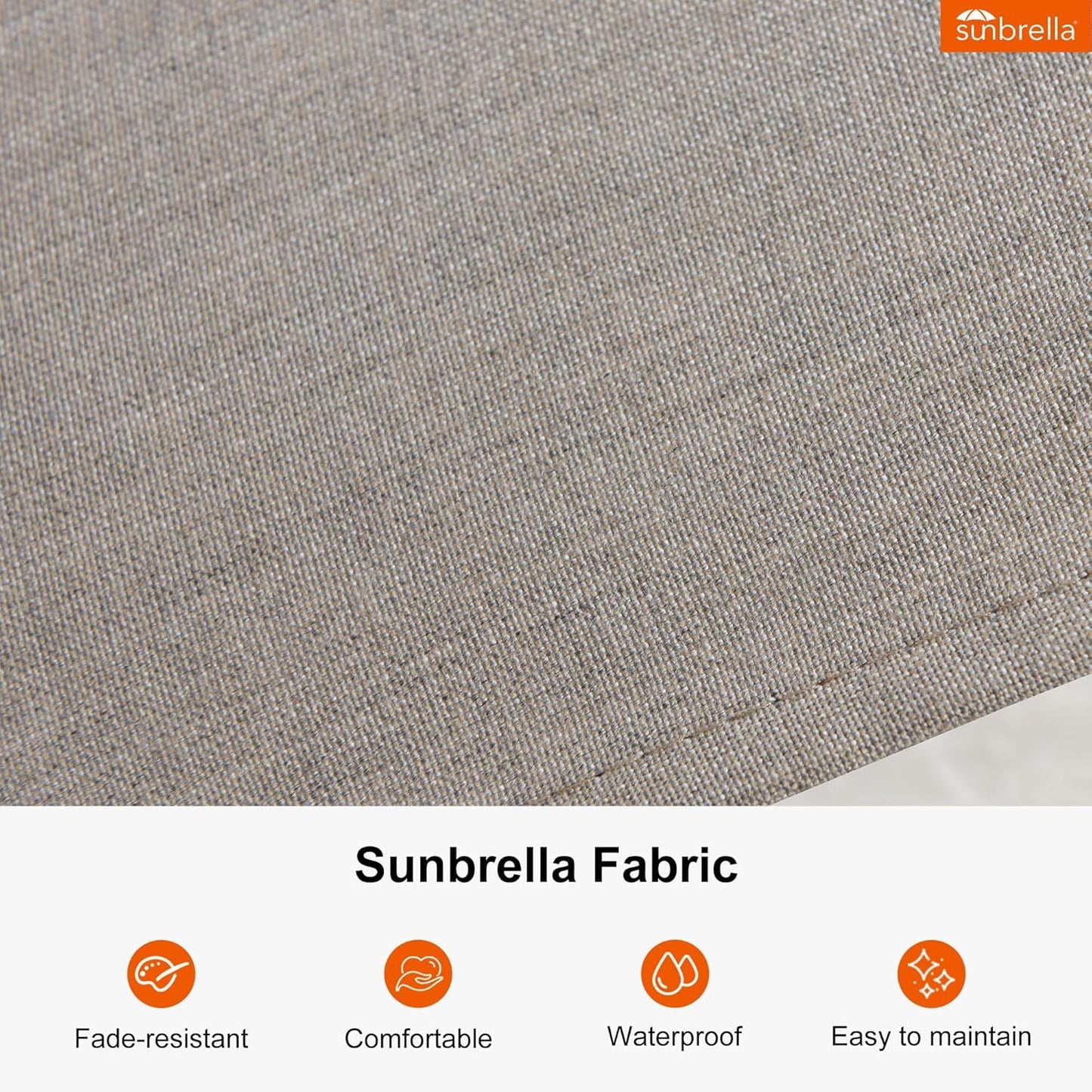 PURPLE LEAF 12' X 12' Patio Large Cantilever Umbrella Outdoor Square Wood Umbrellas Offset Umbrella Heavy Duty Sun Umbrellas for Garden Deck Pool, Heather Taupe