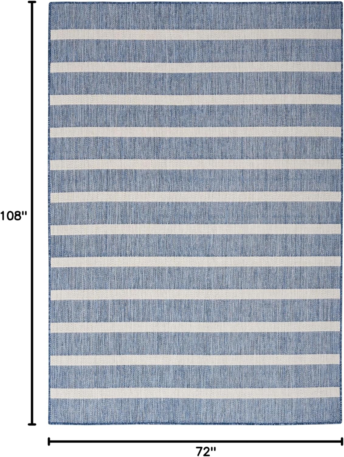 Nourison Home Positano 6' x 9' Fabric Navy Ivory Area Rug