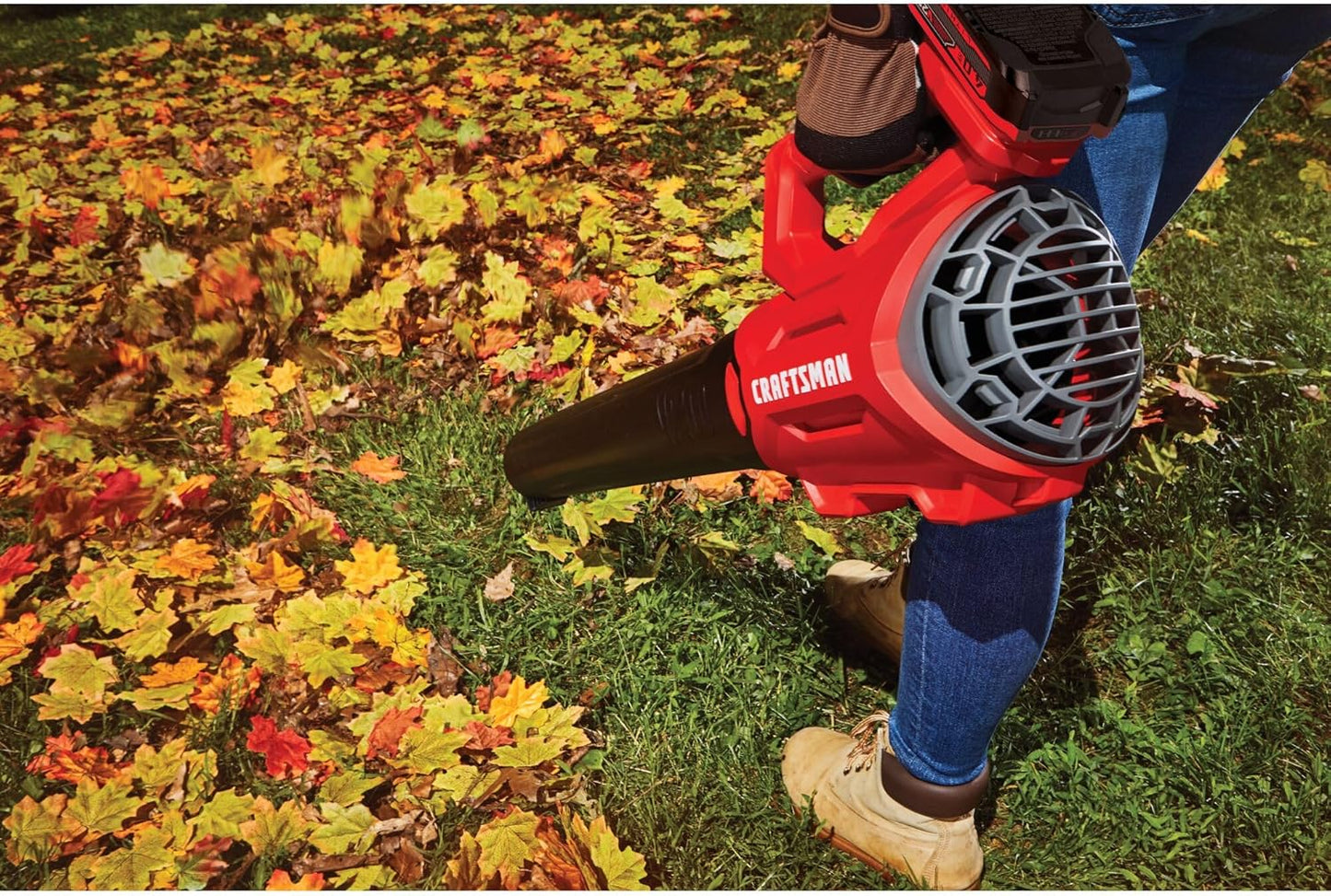 CRAFTSMAN V20 Cordless Axial Leaf Blower Kit with 4.0 Ah Battery and Charger (CMCBL700M1) (Renewed)