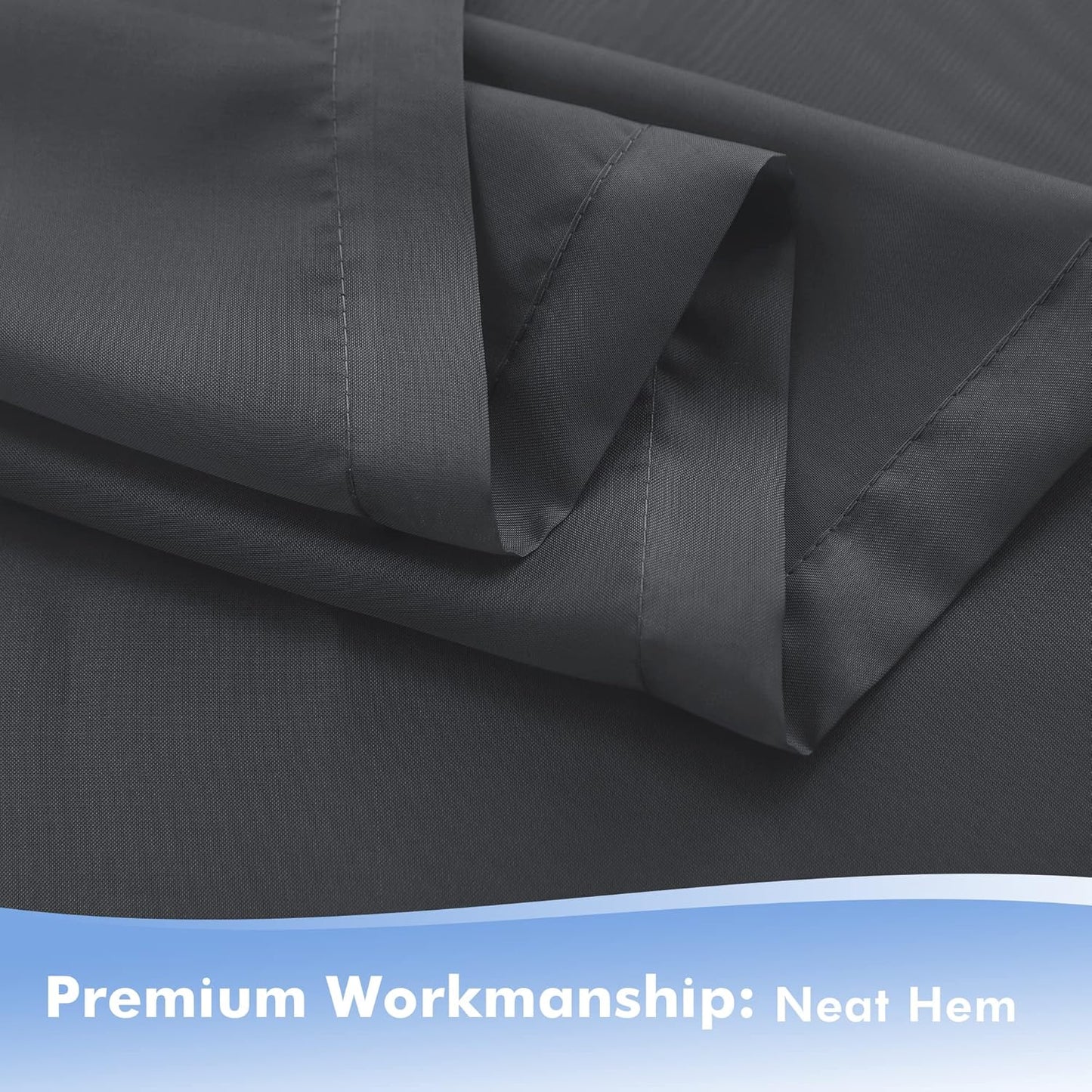 HolidayIdeas Outdoor Sheer Curtains for Patio Waterproof, 2 Panels - 54 x 95 Inch - Grey Light Filtering Voile Outside Curtains Grommet Drapes for Front Porch, Gazebo, Pergola, Backyard