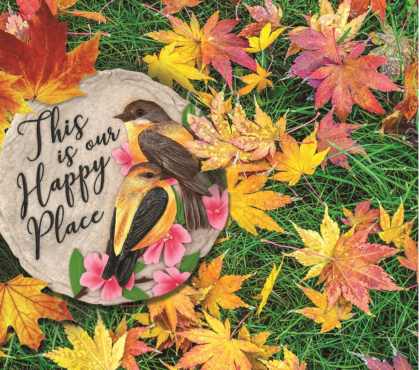 Spoontiques - Garden Décor -Sunface Stepping Stone - Decorative Stone for Garden