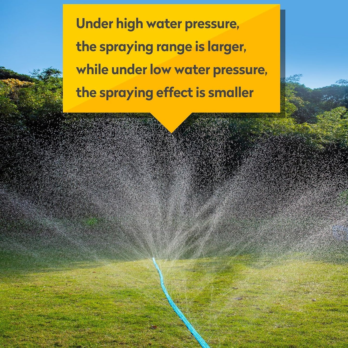 Sprinkler Hose 50FT, Heavy Duty Watering Hoses, Efficient Irrigation Tubing for Garden Lawn Sprinklers System with 20 Pack Staples
