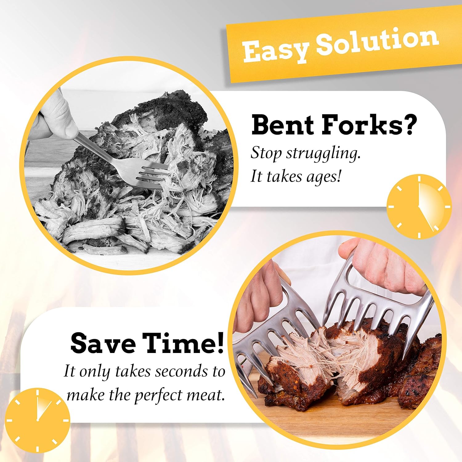 Mountain Grillers Chicken Shredder and Meat Shredder Claws - Effortless Pulled Pork BBQ Claws for Meat Shredding - Versatile 2-Pack Bear Claws for Grill, Smoker, Barbecue - Black - Lumora Garden