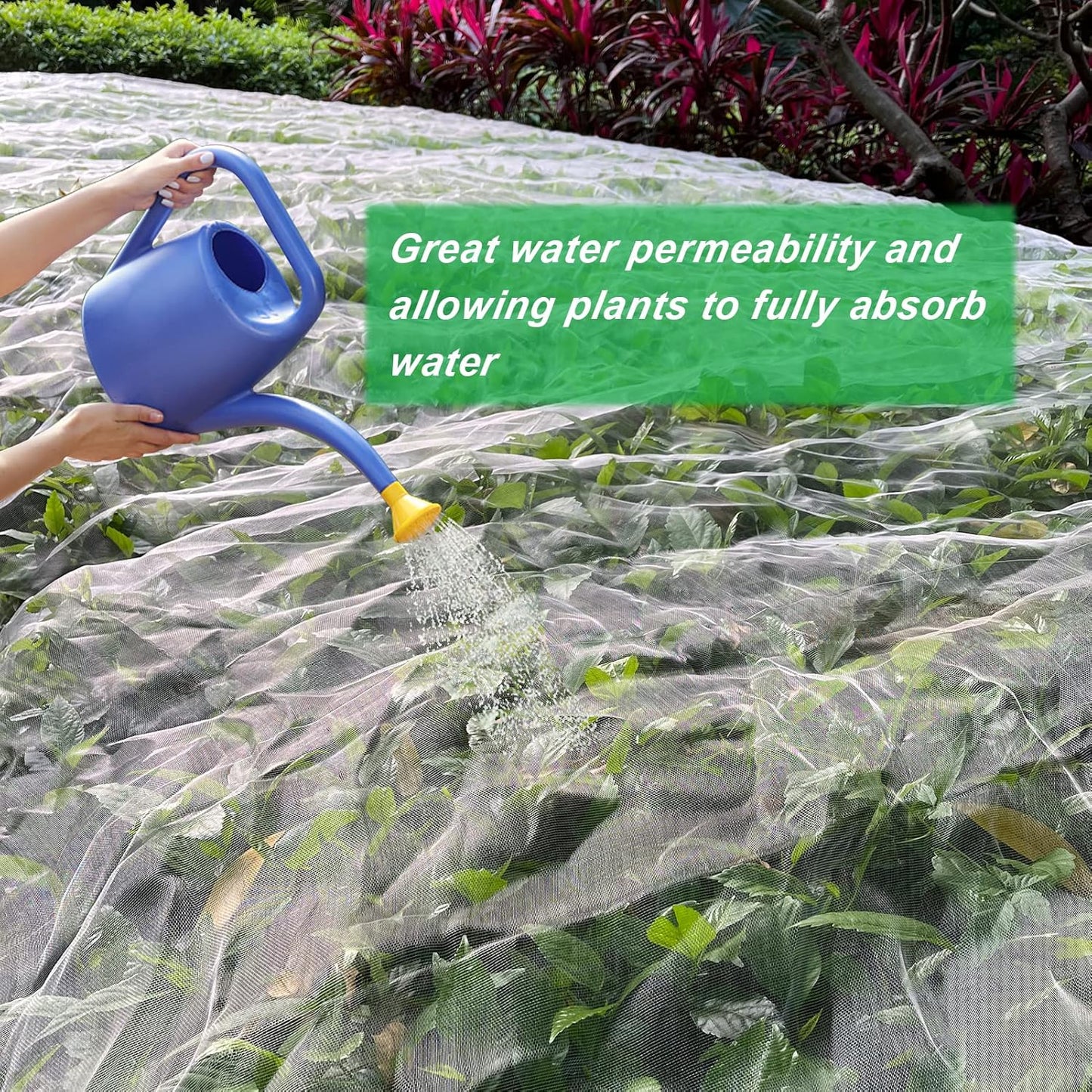 Garden Mesh Netting, 2 Pack 10X30FT Ultra Fine Garden Netting for Vegetable Flowers Fruits Crops Greenhouse, Plant Netting Row Cover Barrier Protection Net for Bird Deer Animals