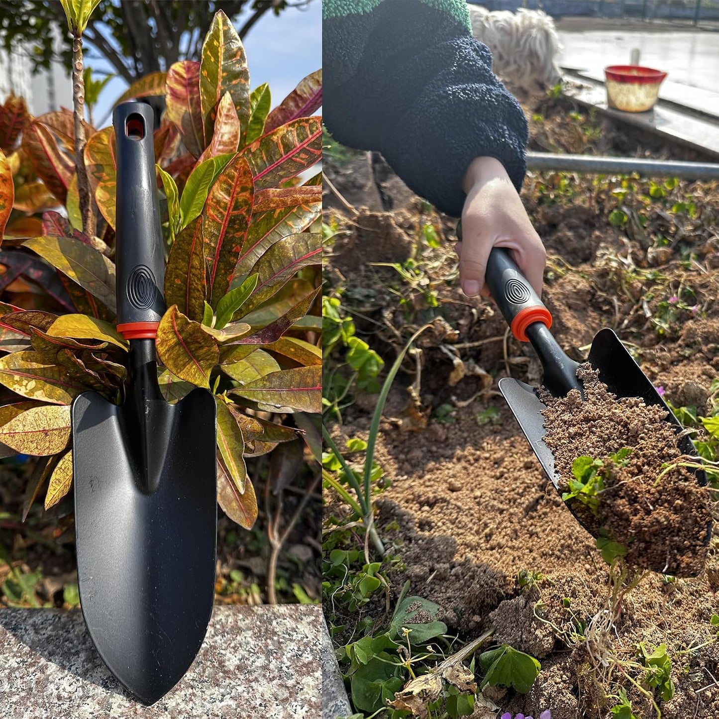 Garden Trowel, Bend-Proof Stainless Steel Hand Shovel with Comfort Grip, Heavy-Duty Digging Tool for Rocky Soil & Transplanting