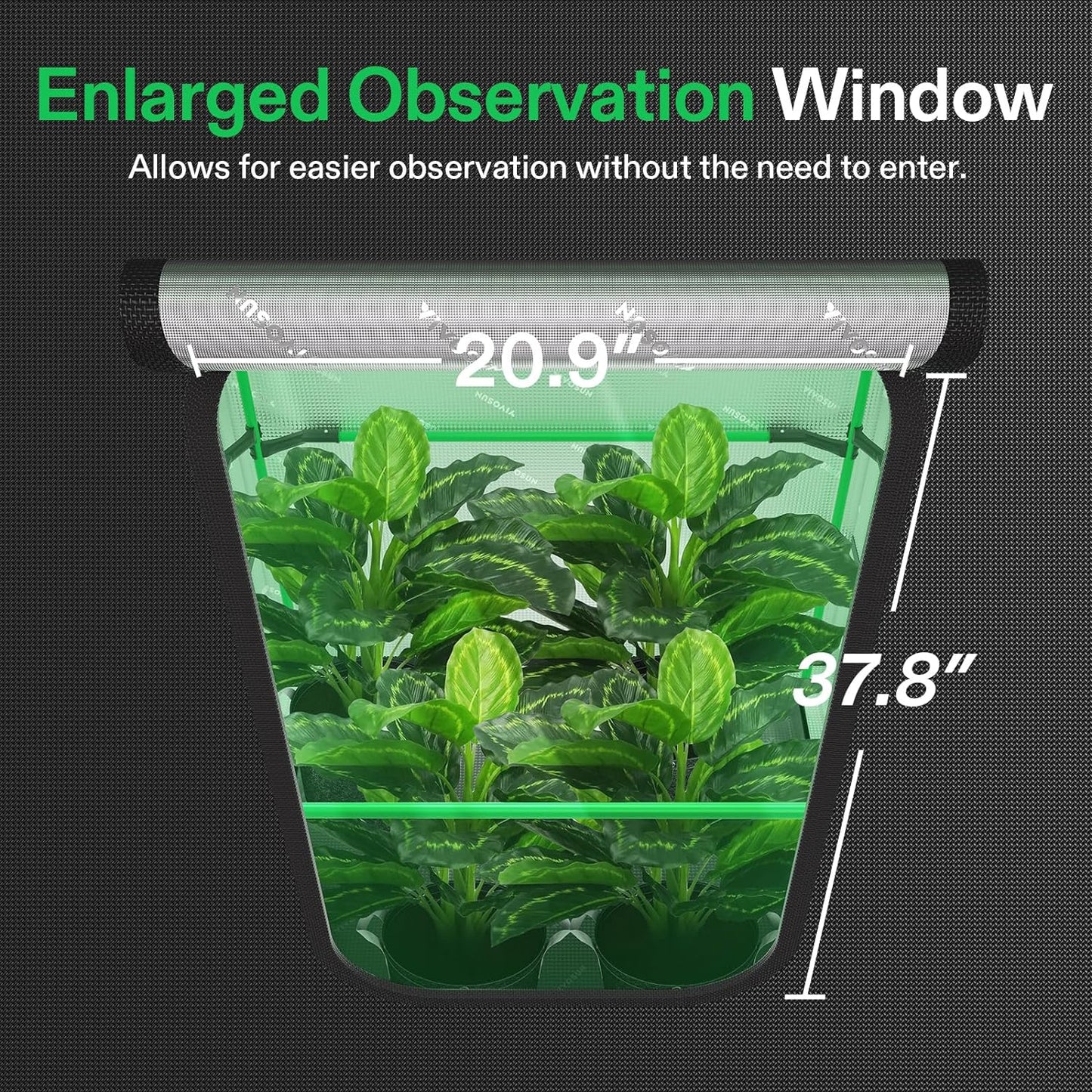 VIVOSUN P426 48"×24"×72" PRO Grow Tent, with Thick 1 inch Poles, Strengthened High Reflective Mylar Oxford Fabric, Extra Hanging Bars & High CFM Kit for Hydroponics Indoor Plant for AeroLight A200SE