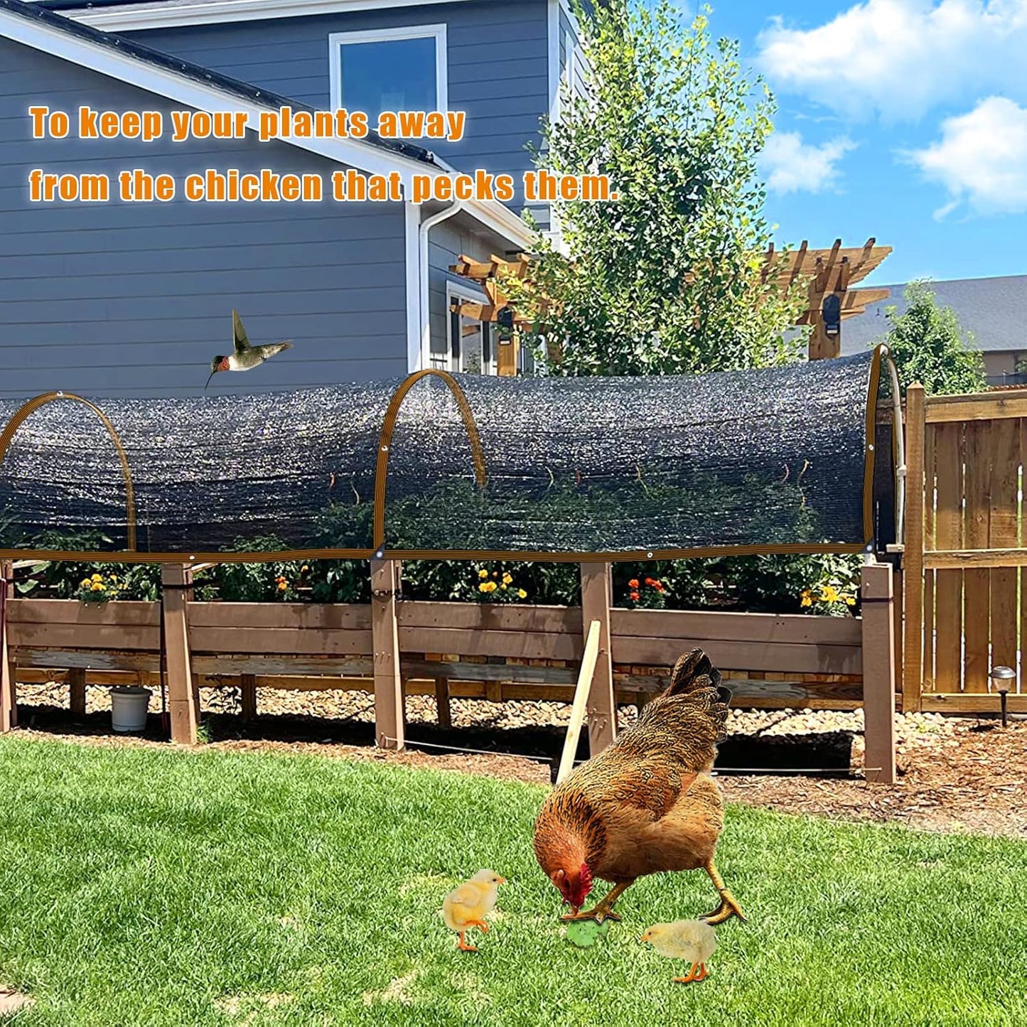 Shade Cloth - for Plants Greenhouse, 70% Sunblock Shade Sails -for Outdoor Garden Pergola Patio Lawn Sun Shade Cloths for Kennel Chicken Coop Easier to Hang Plant Shade Net Cover
