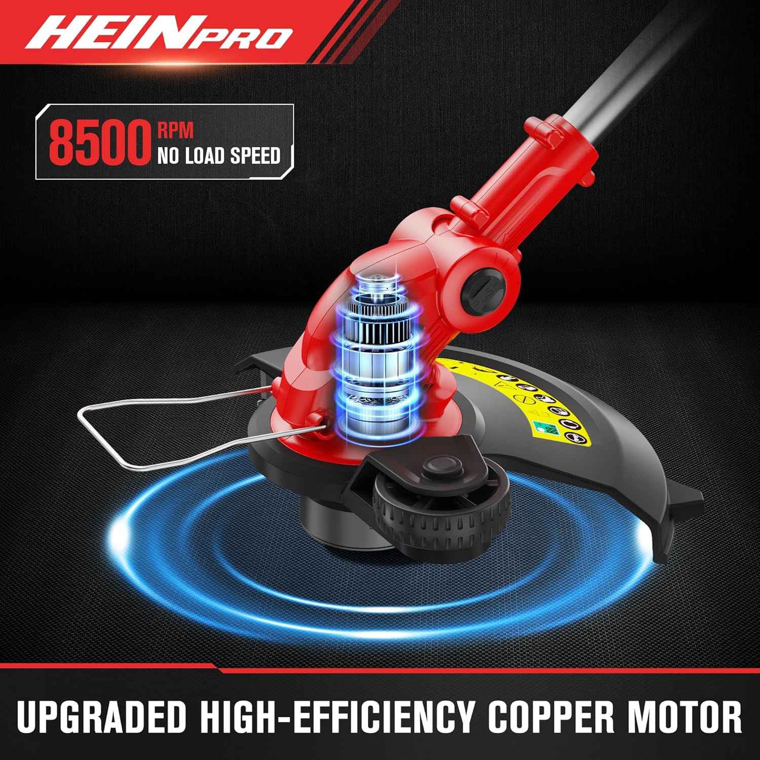 Cordless String Trimmer Compatible with Milwaukee M18 18V Battery, 12-Inch Weed Wacker Cordless, Auto Line Feed, Electric Weed Eater Battery Powered, Grass Trimmer w/ 6 Line Spools (Tool Only)