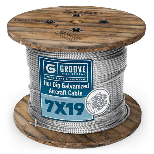 5/16’’ 7x19 Hot Dip Galvanized Aircraft Cable – Steel Wire Rope - 300 Feet