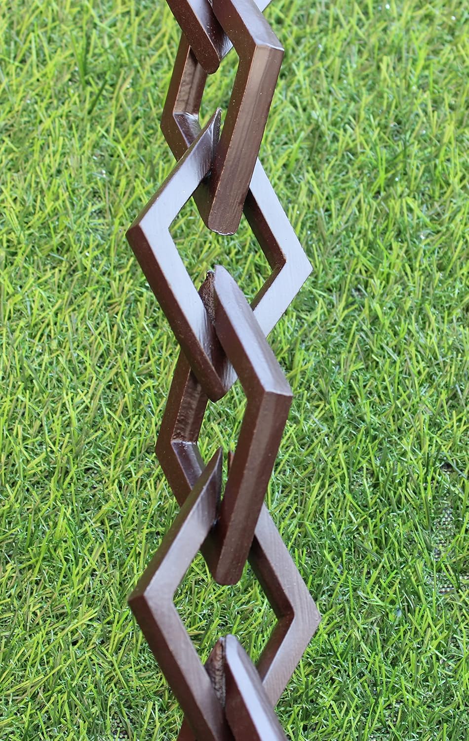 KAM Home Diamond Links Rain Chain with Installation Kit (Brown, 14)