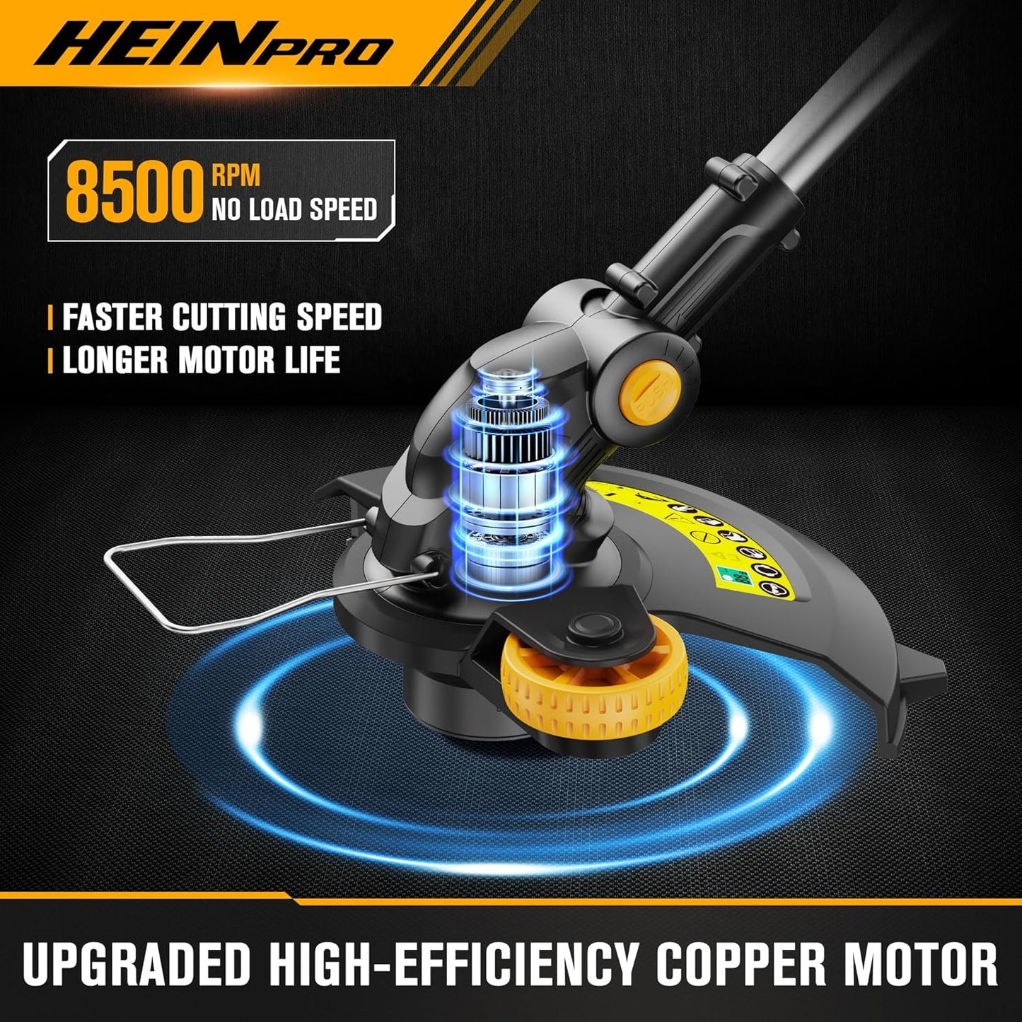 Cordless String Trimmer Compatible with Dewalt 20V Battery, 12-Inch Weed Wacker Cordless Auto Line Feed,Electric Weed Eater Battery Powered Grass Trimmer w/6 Line Spools(Tool Only)