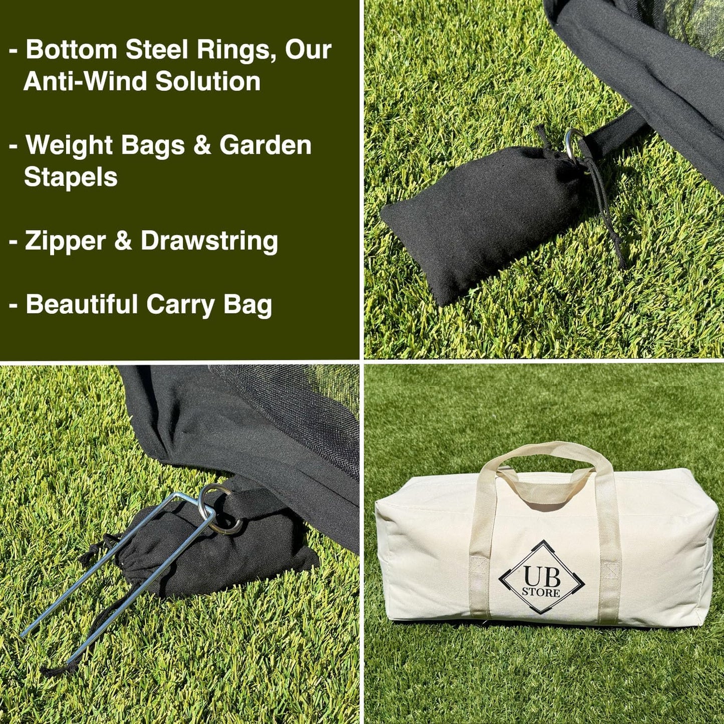 Mosquito Net for Patio 14.75 x 8.2 FT | Very Large Sizes & Fabric Designed for Outdoors | Insect House Screen Netting for Gazebo, Porch & Garden Terrace | Black Outside Canopy Bug Protection