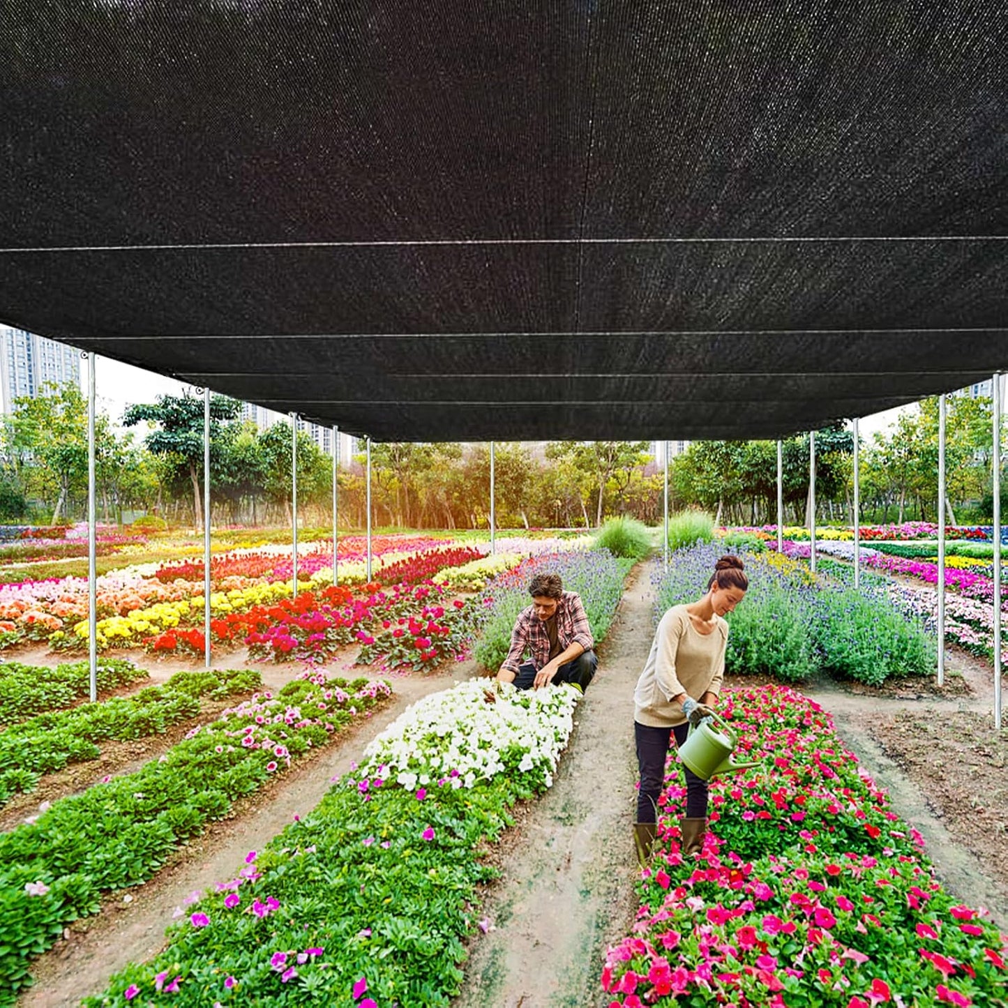 Shade Cloth- 90% Sunblock Net for Garden Patio,Shade Sails -for Plants Greenhouse Outdoor Pergola Lawn Sun Shade Cloths for Kennel Chicken Coop Easier to Hang Shade Net Cover