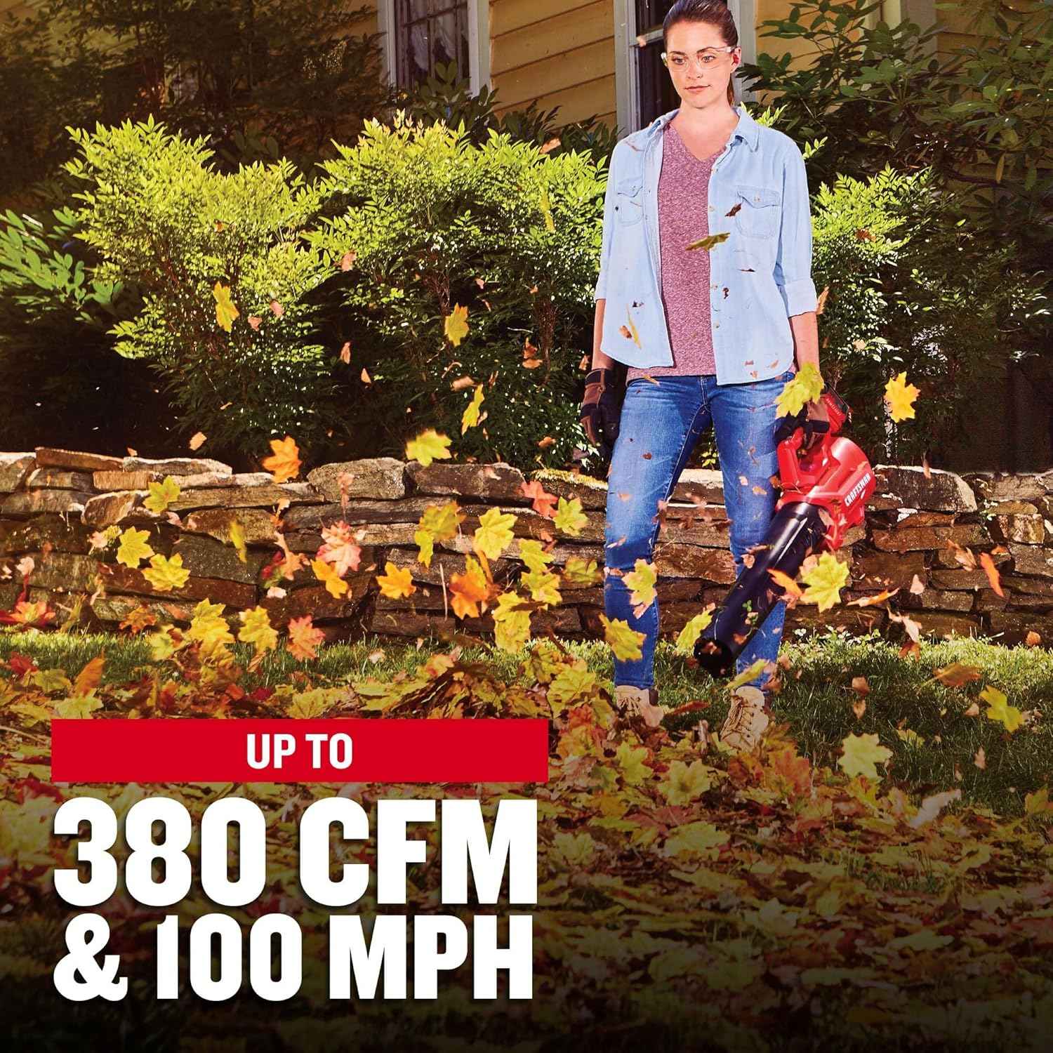 CRAFTSMAN V20 Cordless Axial Leaf Blower Kit with 4.0 Ah Battery and Charger (CMCBL700M1) (Renewed)