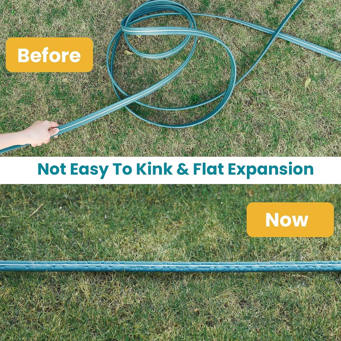 LINEX Sprinkler Soaker Hose 25 ft 2 pack for Garden Lawn Watering Hose with Stakes