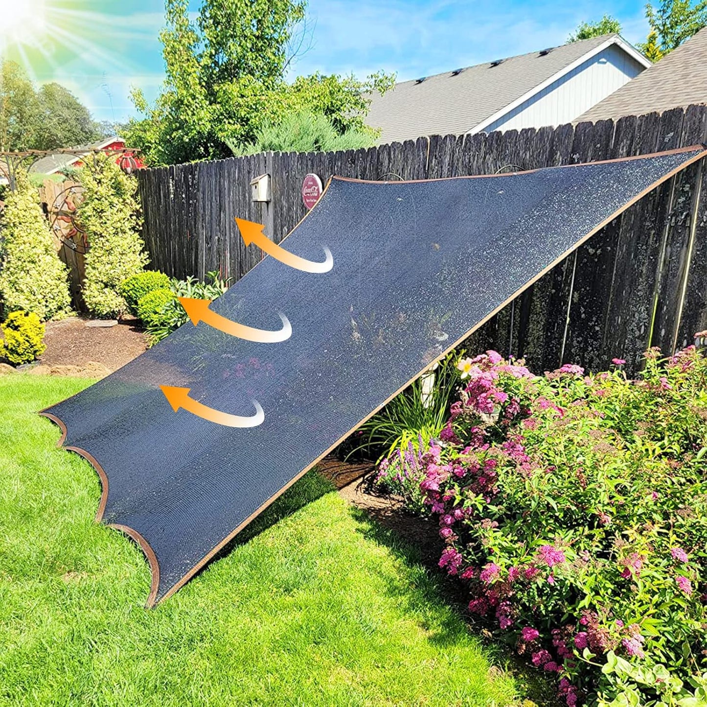 QLOFEI 10x20FT Shade Cloth - for Garden Plants Greenhouse,70% Sunblock Shade Neting -for Outdoor Garden Pergola Patio Lawn Kennel Chicken Coop Easier to Hang Plant