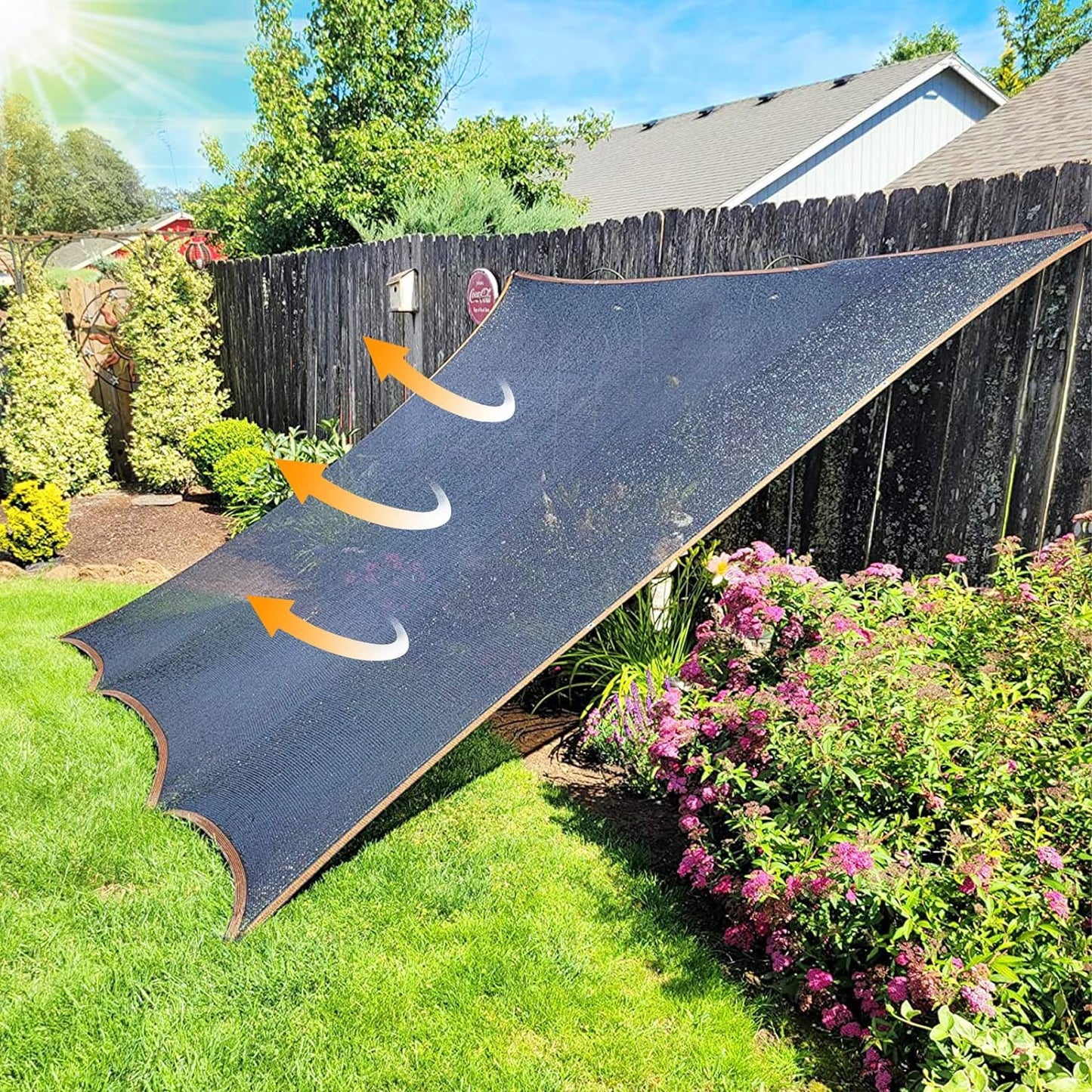 Shade Cloth - for Plants Greenhouse, 70% Sunblock Shade Sails -for Outdoor Garden Pergola Patio Lawn Sun Shade Cloths for Kennel Chicken Coop Easier to Hang Plant Shade Net Cover