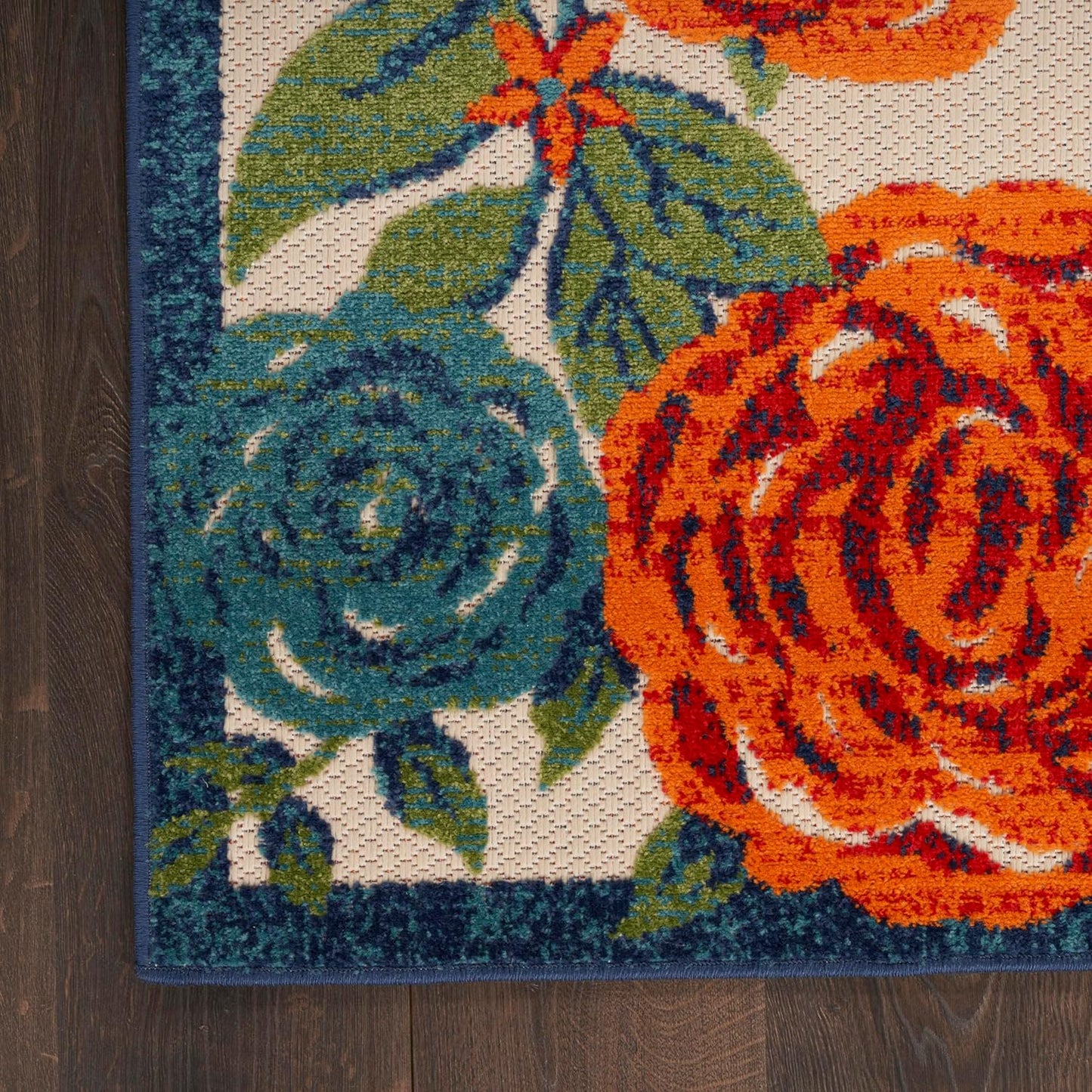 Nourison Aloha Indoor/Outdoor Ivory Multicolor 2'3" x 8' Area -Rug, Easy -Cleaning, Non-Shedding, Bed Room, Living Room, Dining Room, Backyard, Deck, Patio (2x8)" }