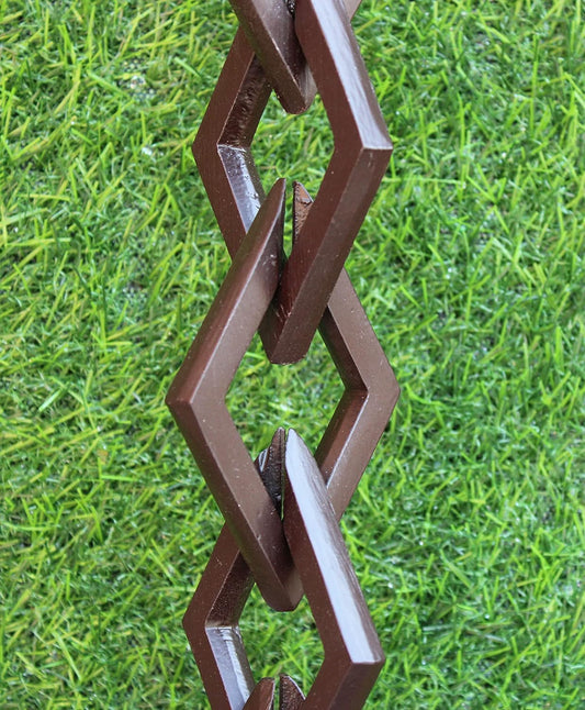 KAM Home Diamond Links Rain Chain with Installation Kit (Brown, 11)