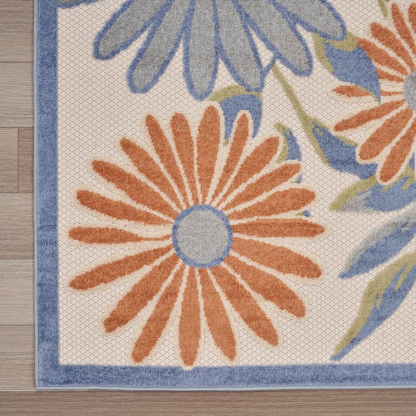 Nourison Home Aloha Beige Multicolor 2'3" x 8' Area Rug - Easy Cleaning, Non Shedding, Bed Room, Living Room, Dining Room, Kitchen (8' Runner)