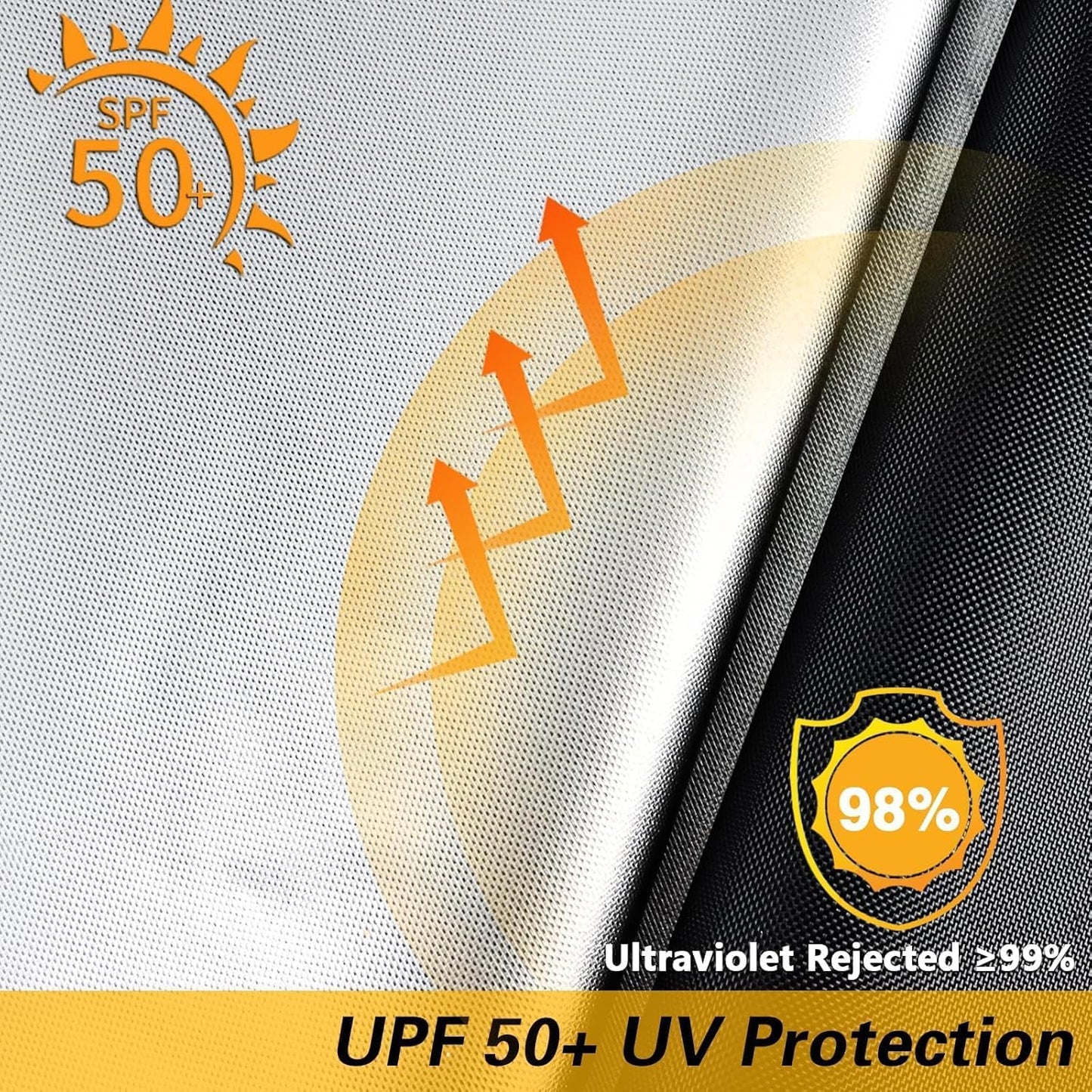 EVRBUL Pyramid Torch Patio Heater Cover with Zipper,Storage Bag and Reflective Strip,Heavy Duty 420D Waterproof Dust-proof Windproof UV-Resistant Outdoor Standing Heater Cover,Black,90"H x 23"L x 23"W