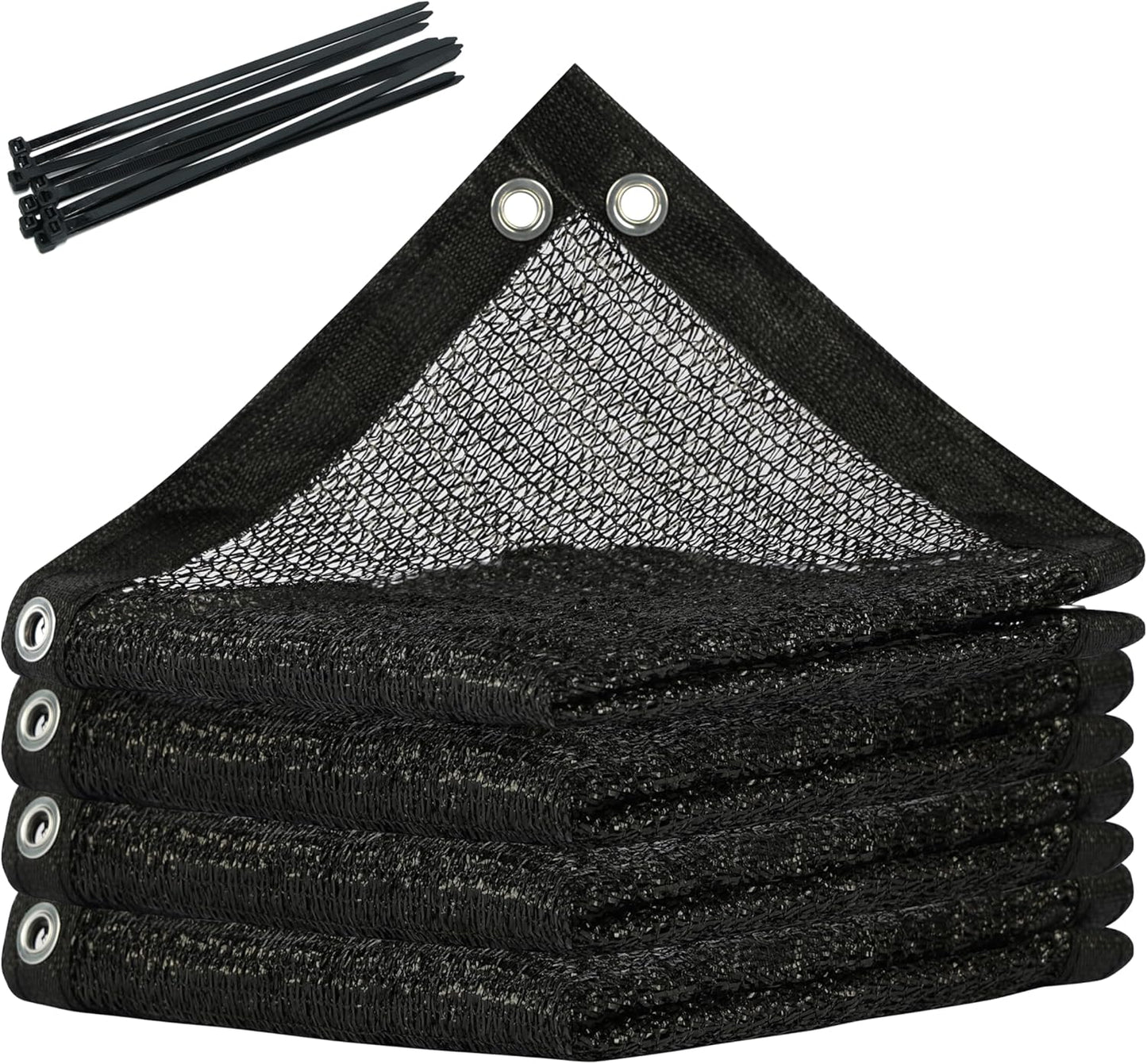 ShadeMart 50% Shade Cloth for Patio, Black 12FT x 20FT Shade Cover with Upgrade Grommets and Zip Ties, Mesh Sunblock for Plant, Vegetables, Chicken, Dog, Greenhouse, Pergola (We Make Custom Size)