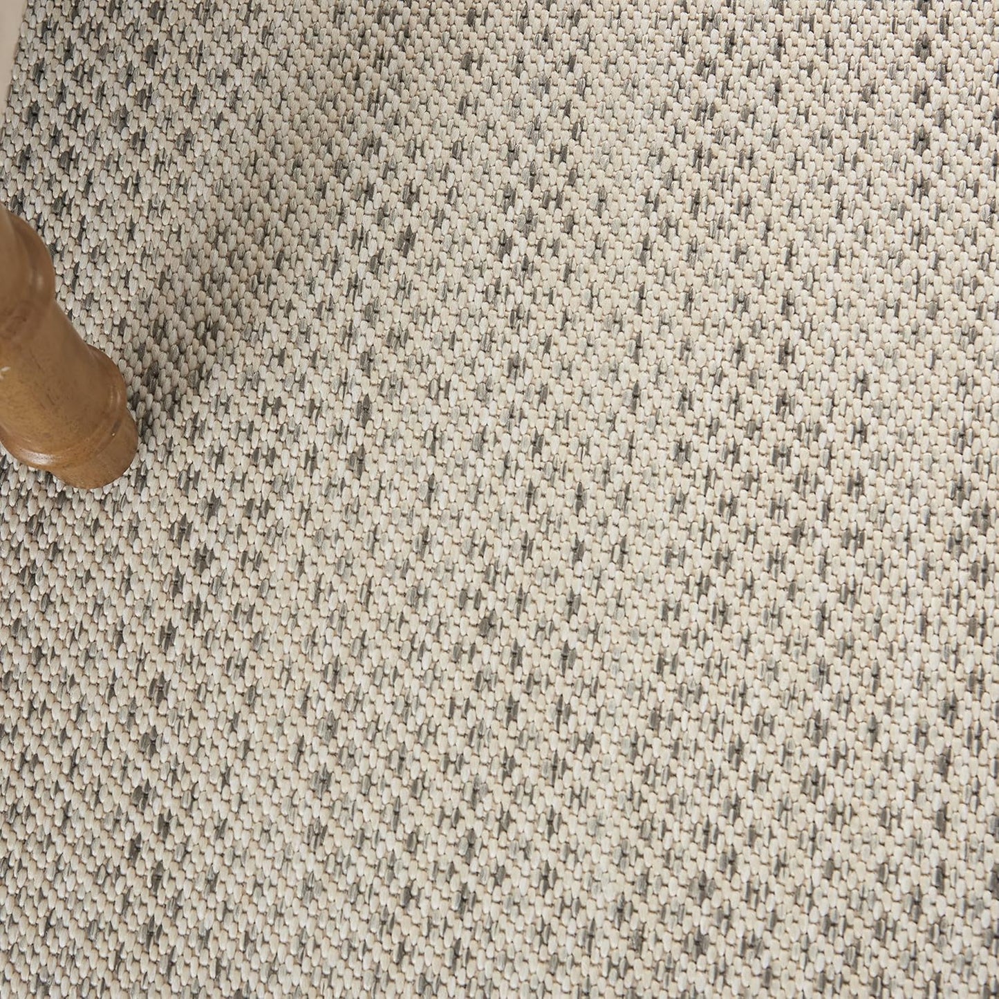 Nourison Home Courtyard Indoor/Outdoor Ivory/Silver 10' x 14' Area Rug, Easy Cleaning, Non Shedding, Bed Room, Living Room, Dining Room, Backyard, Deck, Patio (10x14)