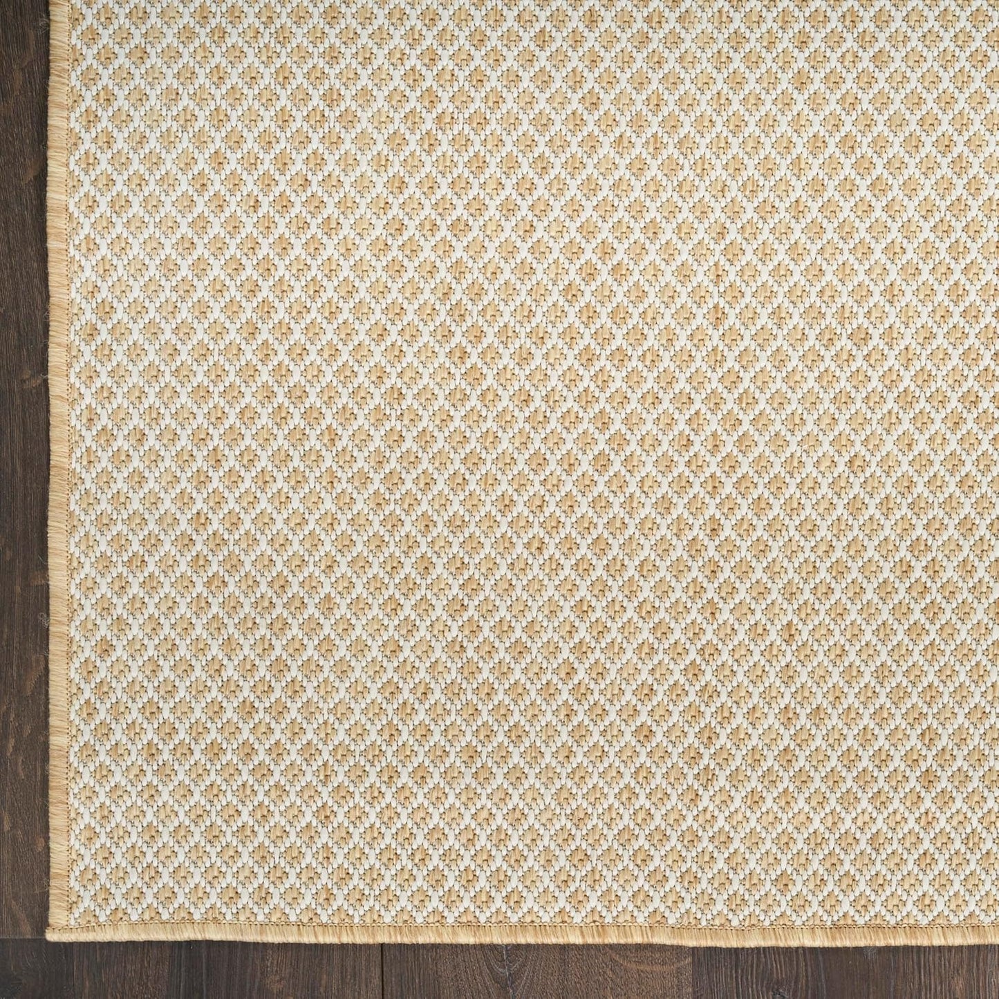 Nourison Home Courtyard Natural 2' x 3' Area Rug - Easy Clean, Non Shedding, Bed Room, Living Room, Dining Room, Kitchen (2' x 3')