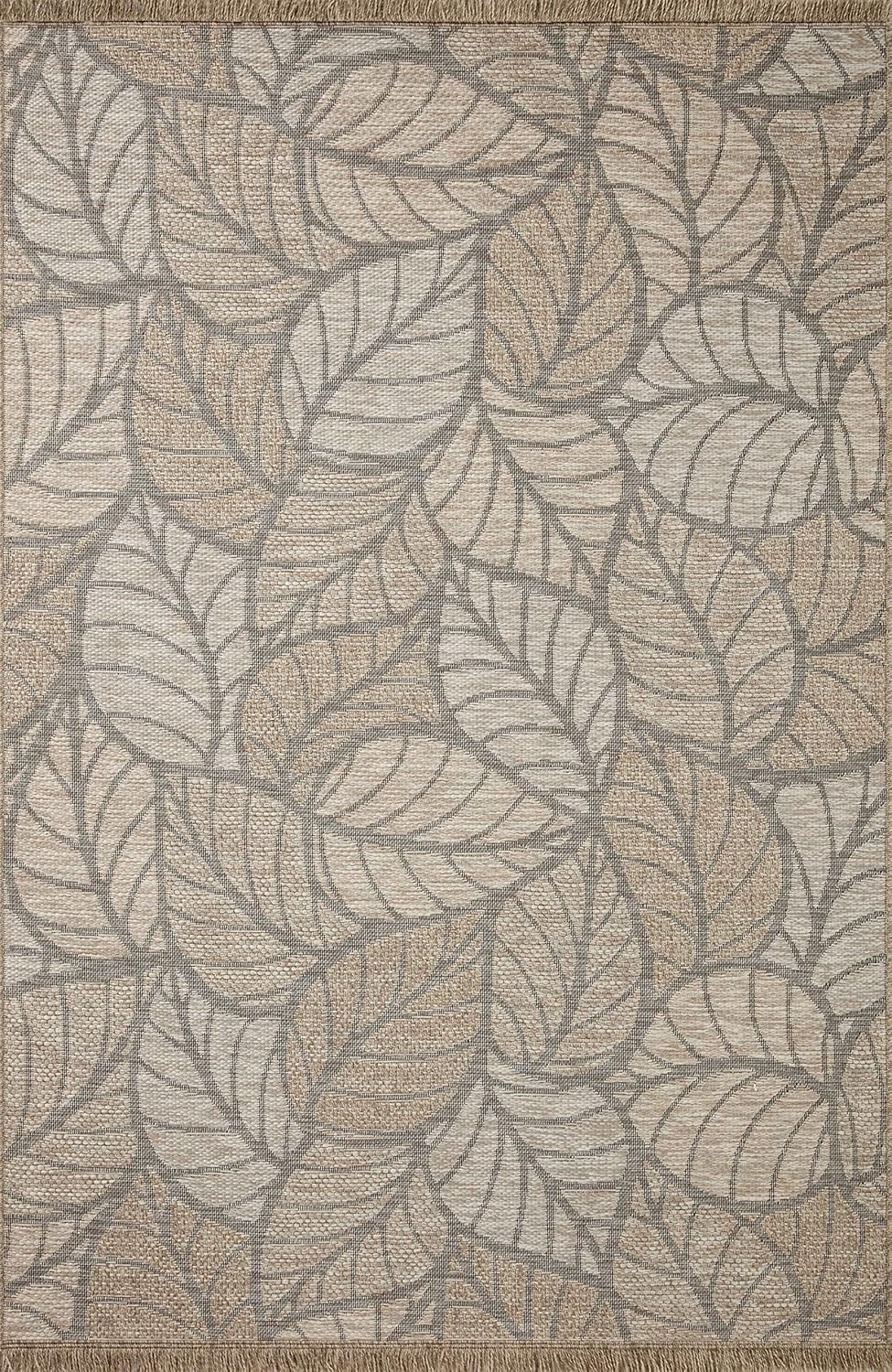 Loloi Dawn Collection Indoor/Outdoor DAW-05 Taupe 7'-8" x 7'-8" Round Area Rug