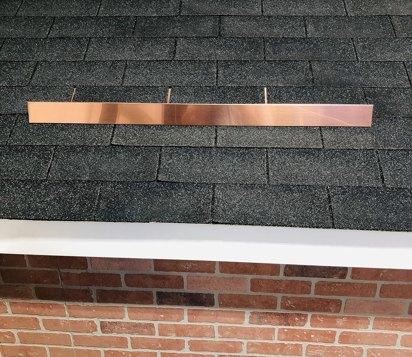 EAGLE 1- Shingle Roof Rain Diverter 40 Inches Long- 26 Gauge Material- Easy to Install- Includes Stainless Steel Nails (2, Real Copper)